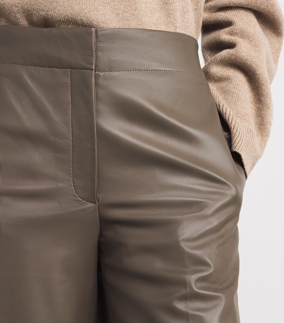 Nappa Leather Thurlow Trousers MUSHROOM Image 6