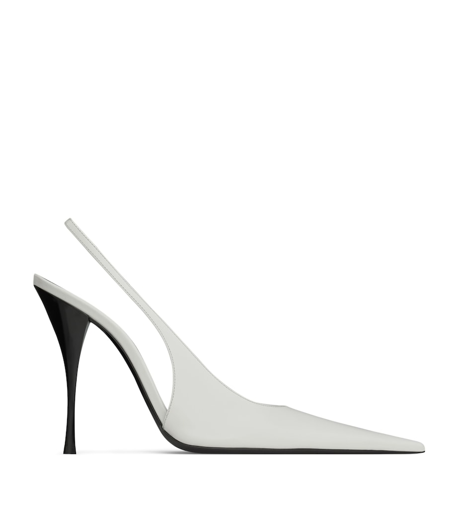 Saint Laurent Leather P.A.R.I.S Slingback Pumps 110 Image 1