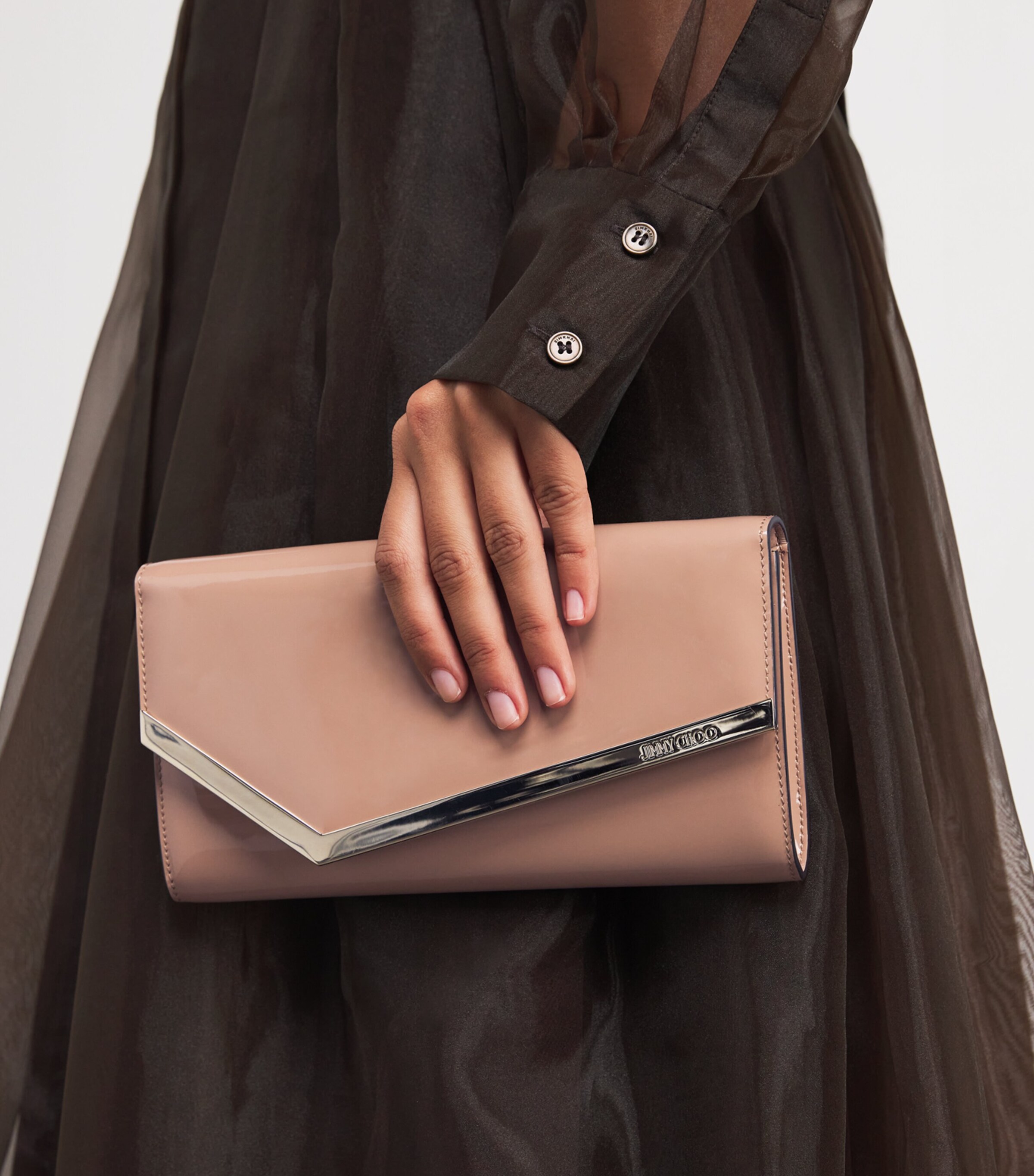 Jimmy Choo Emmie クラッチバッグ Jimmy Choo Pink Leather Emmie Clutch Bag | Harrods US