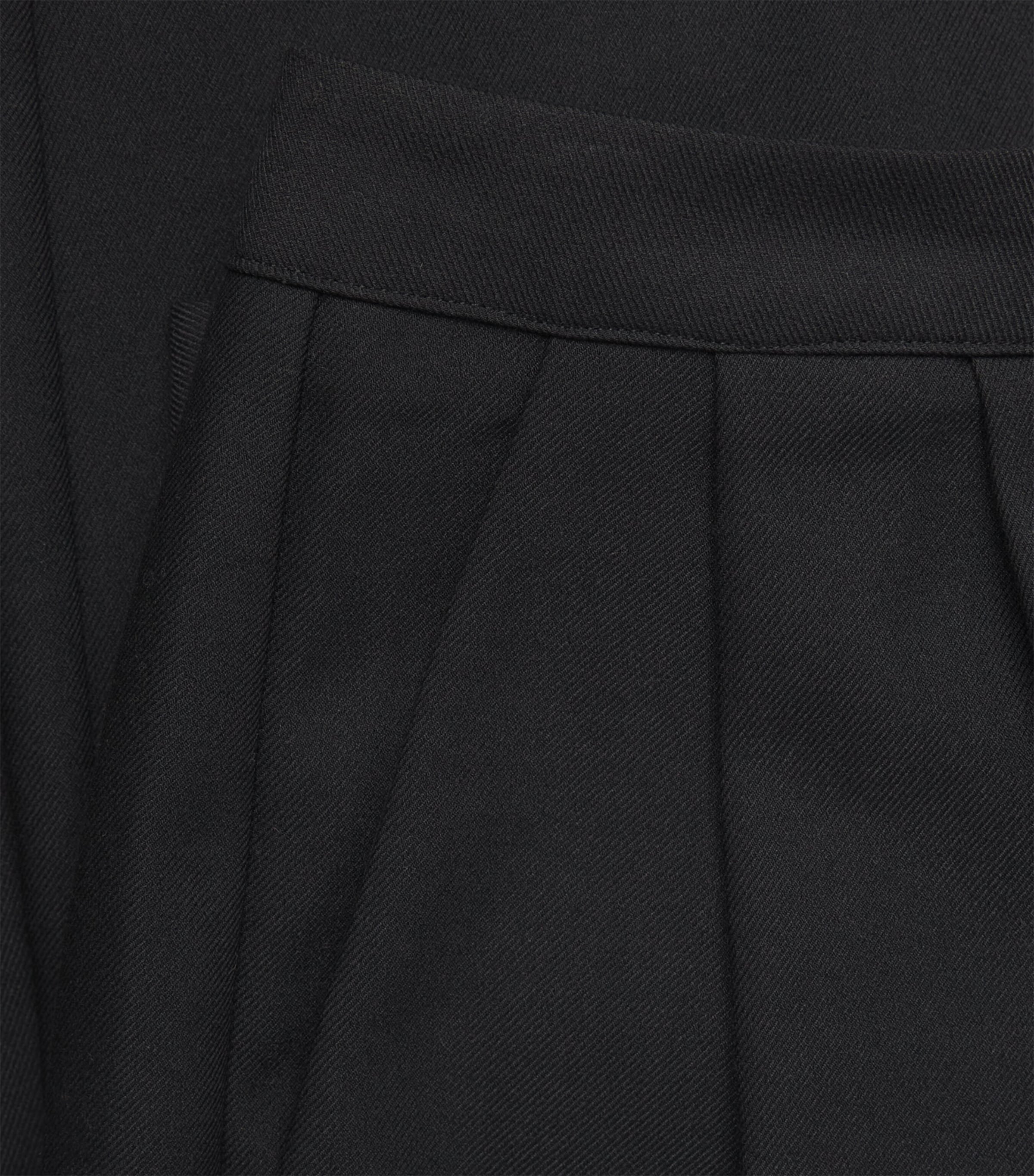 Source Unknown Womens Pleated Wide-Leg Leiko Trousers Bk Image 6