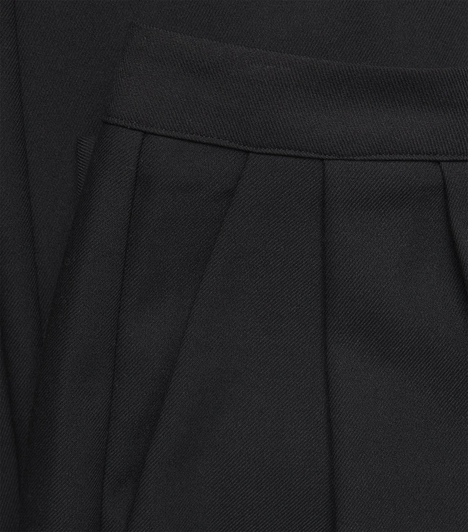 Source Unknown Womens Pleated Wide-Leg Leiko Trousers Bk Image 6