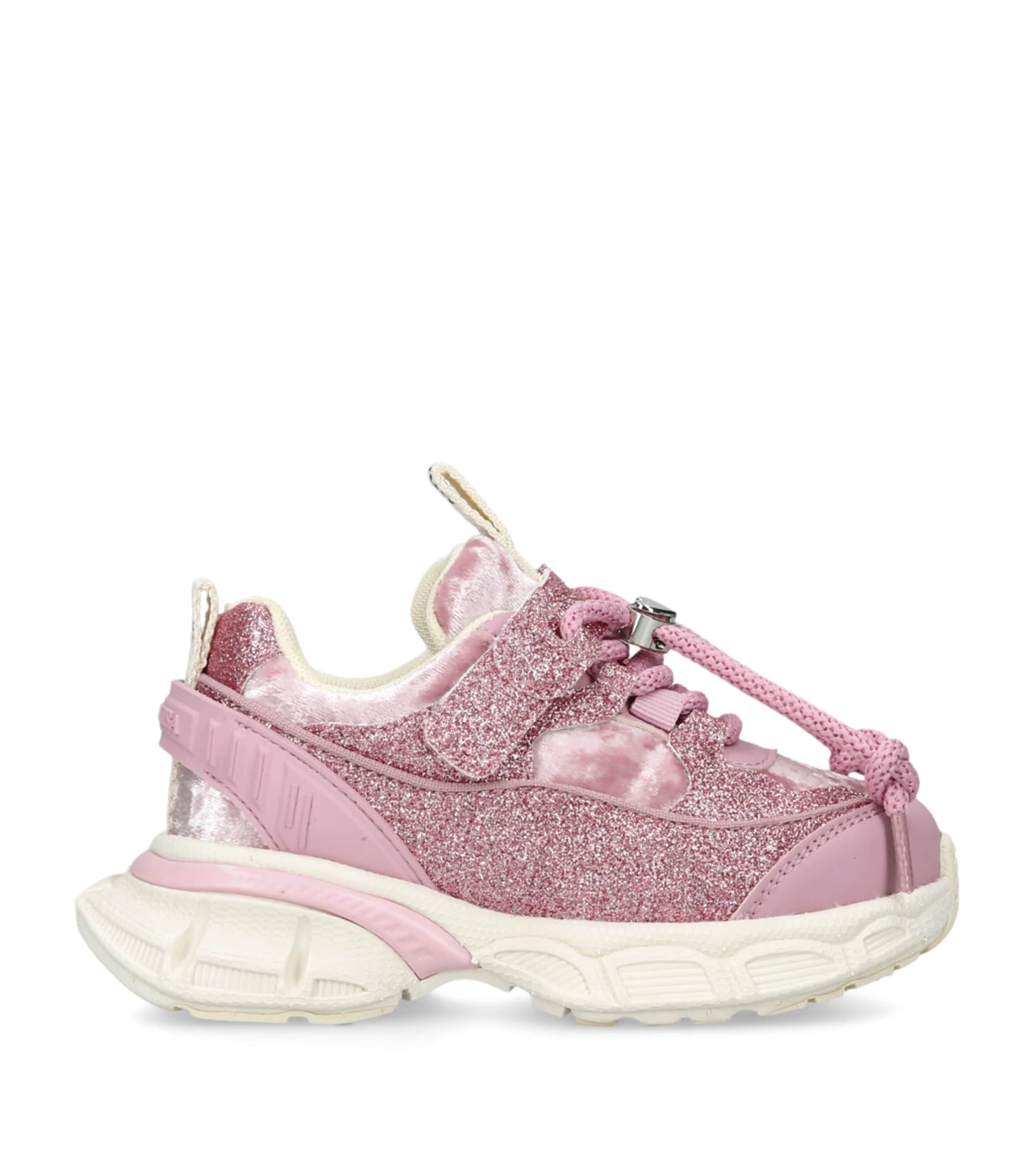 Monnalisa Glitter Sneakers In Pink