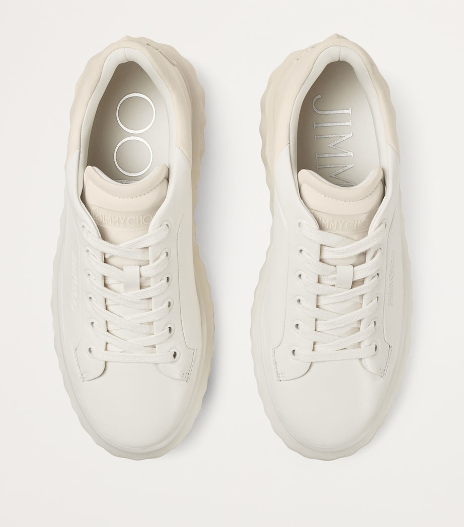 Diamond Maxi Leather Sneakers X LATTE/BAMBOO MIX Image 3