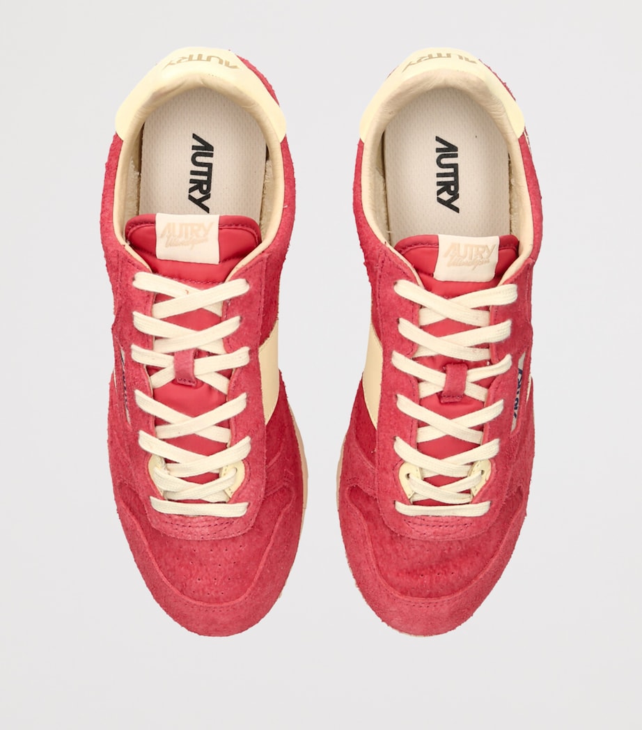 Autry Leather Windspin Low-Top Sneakers Red Image 4
