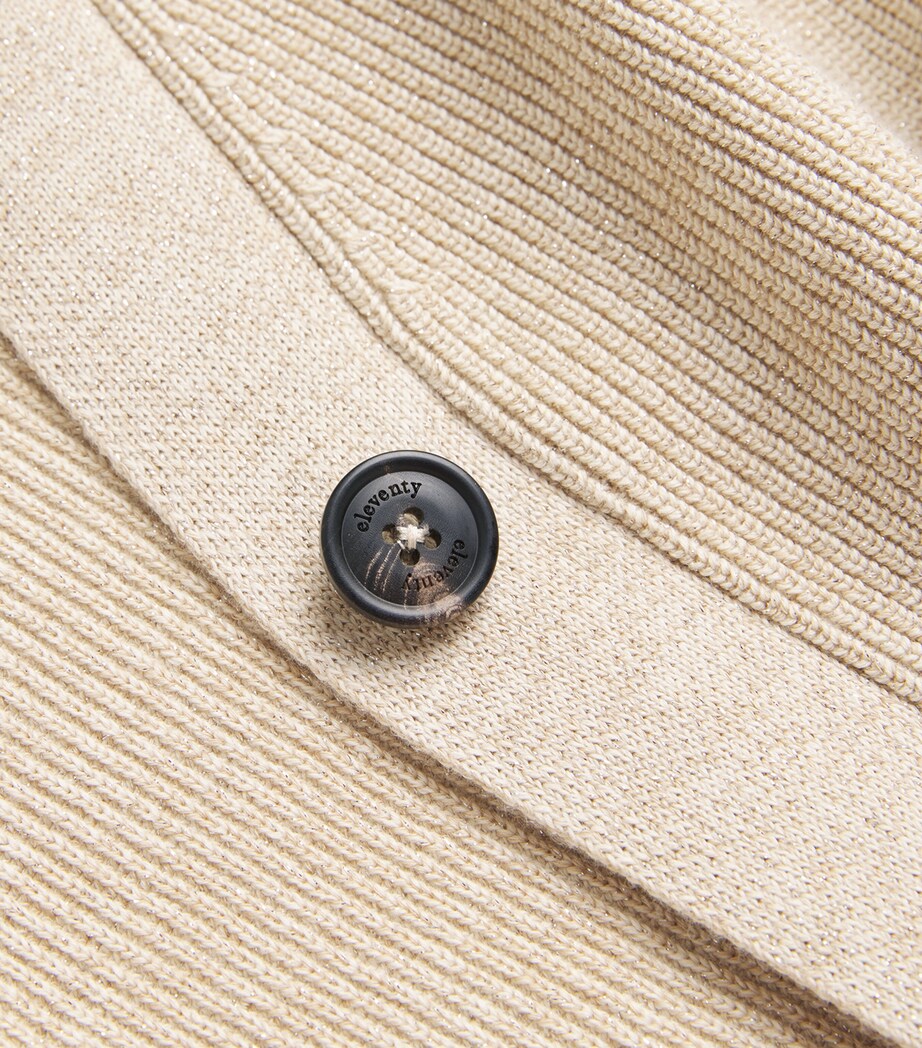 Cotton Metallic Cardigan SABBIA Image 5