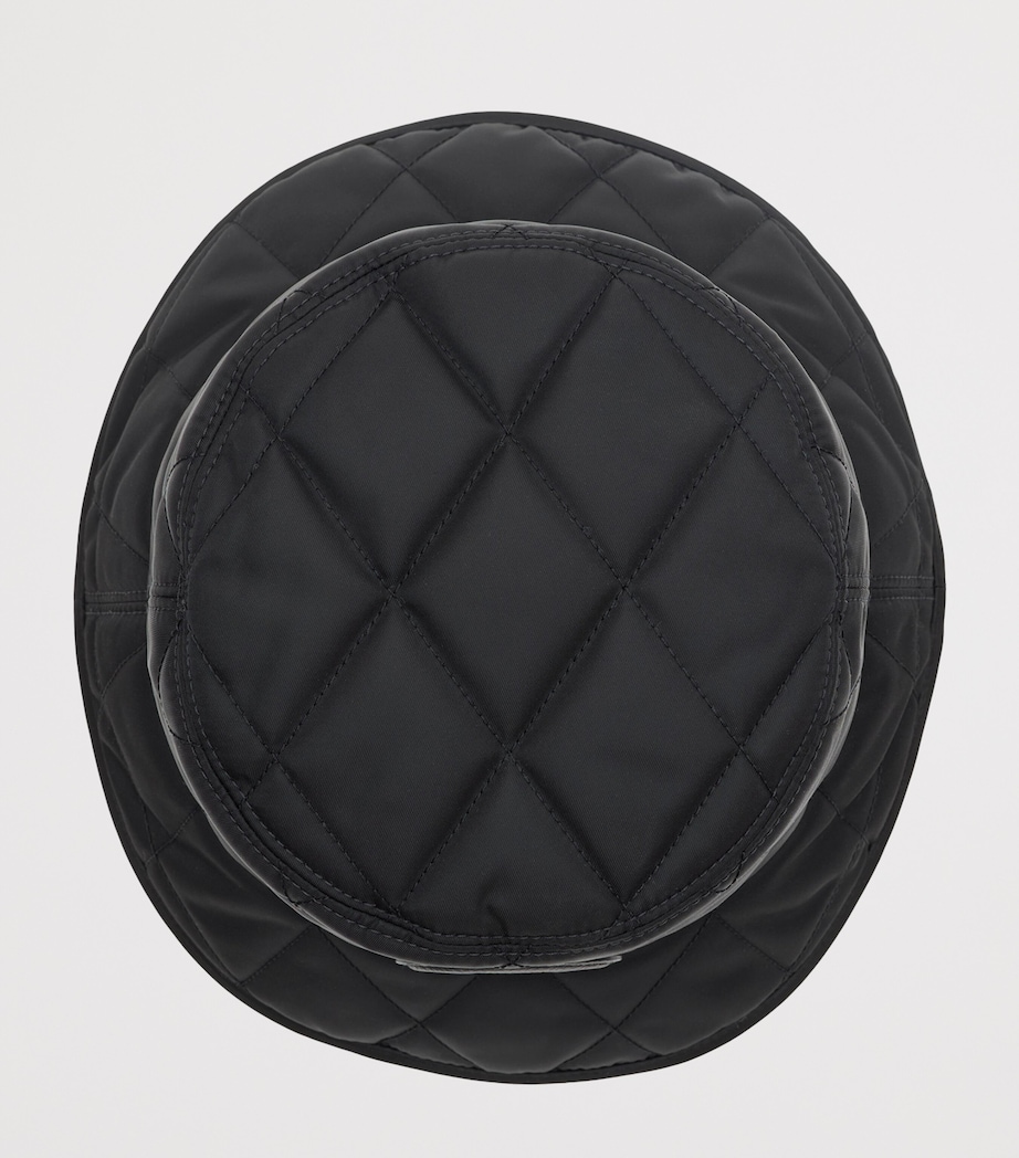 Burberry Quilted Horseshoe Bucket Hat Black Image 2