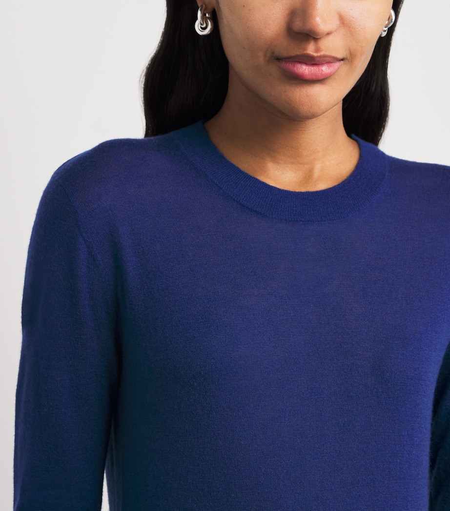 Cashair Round Neck Sweater COBALT Image 6