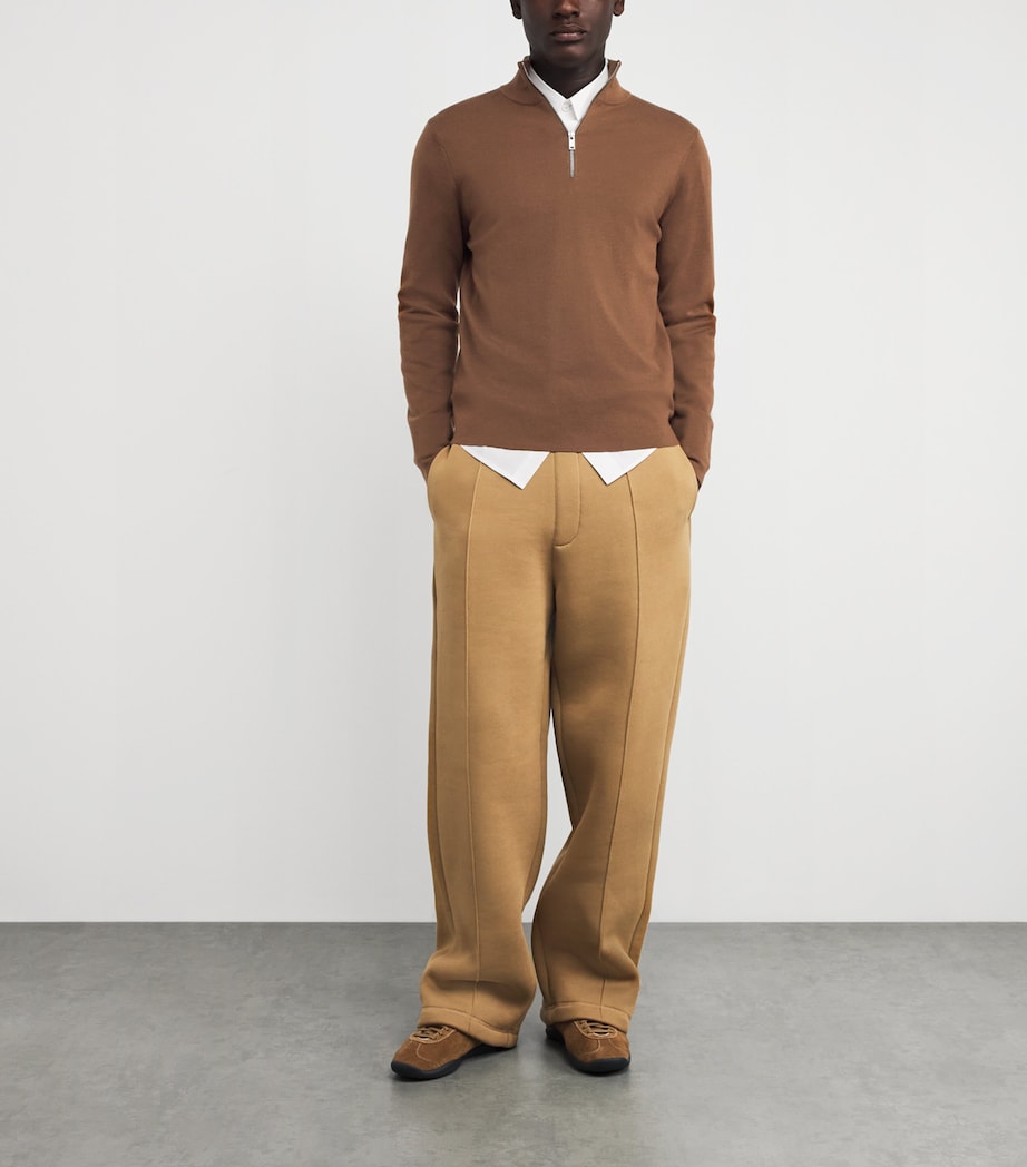 Wool Quarter-Zip Sweater BEIGE Image 2