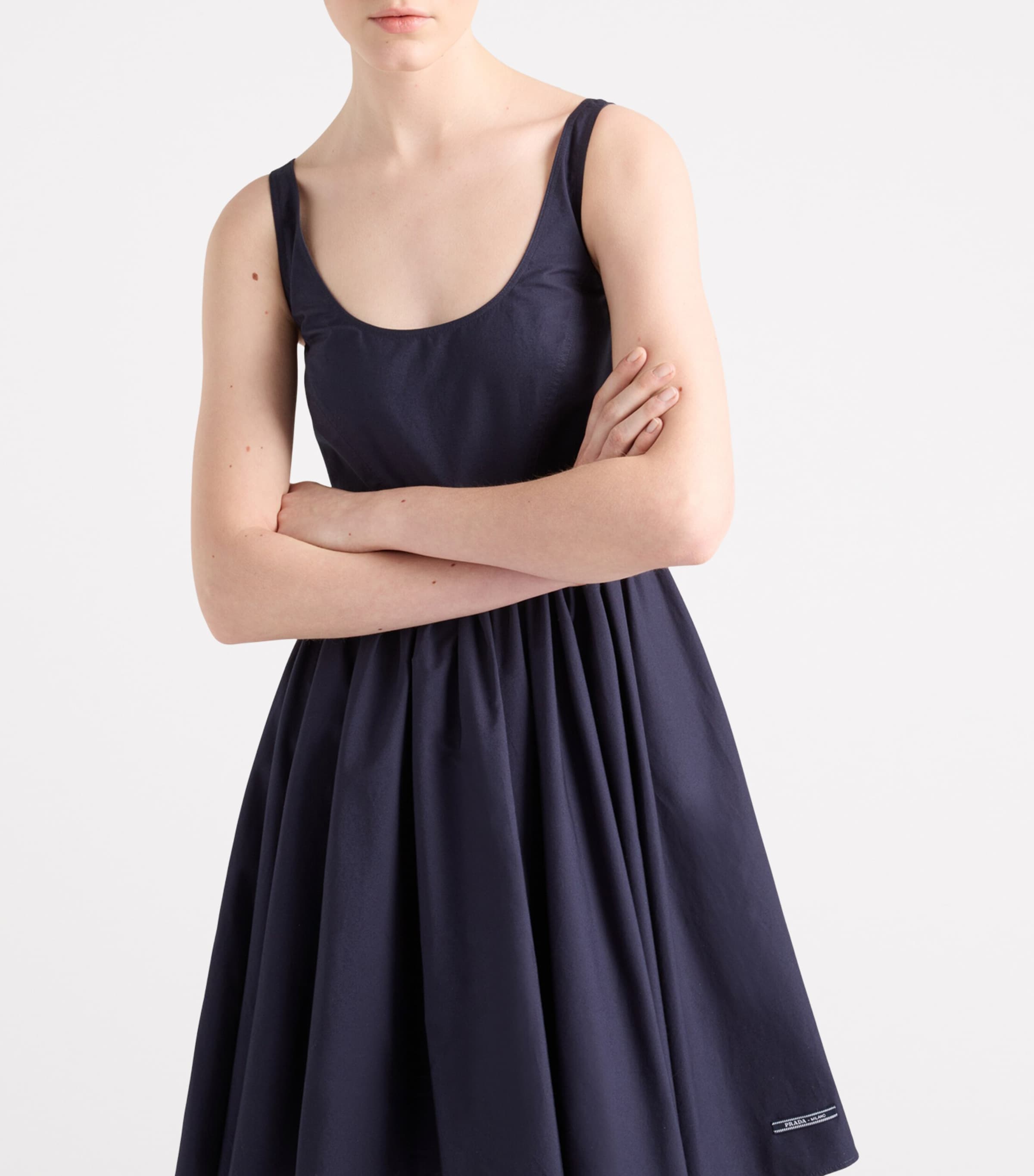 新作♡【PRADA】 コットンキャンバスドレス Black Cotton canvas dress | PRADA