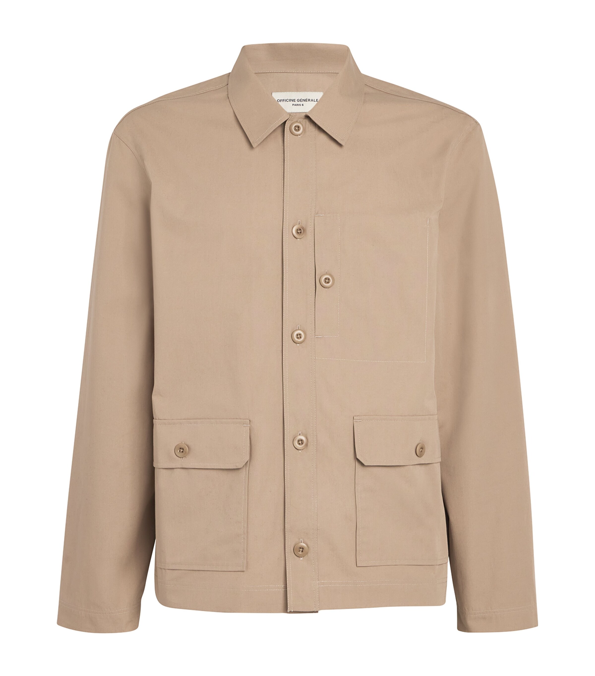 Officine Generale Cotton Gibson Overshirt | Harrods UK
