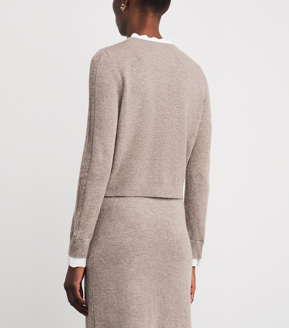 Wool-Cashmere Cardigan CARAMEL Image 4