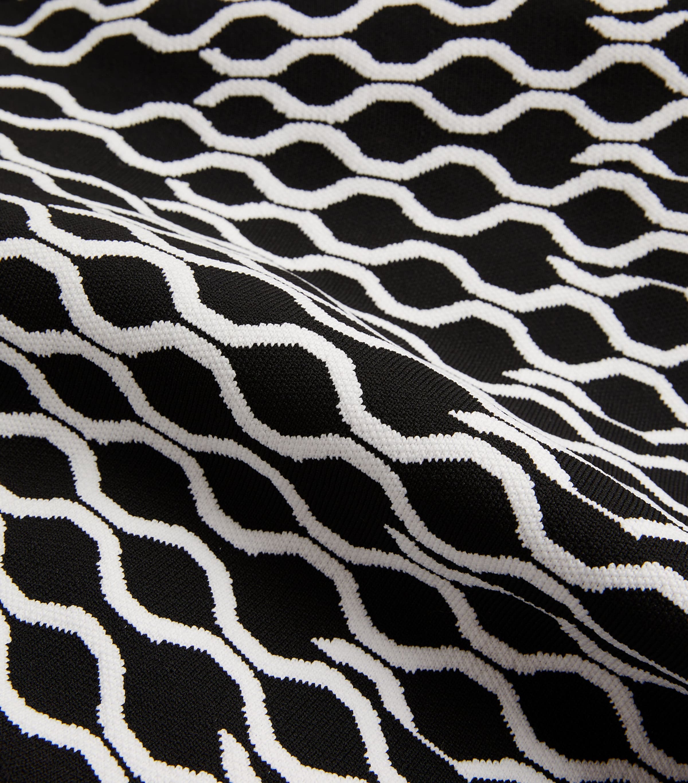 Knitted Mini Dress BLACK / WHITE Image 5