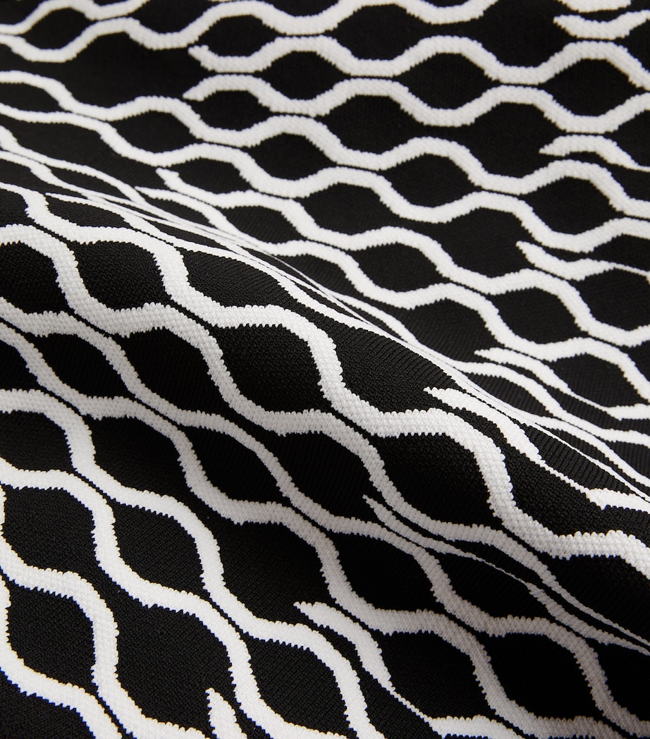 Knitted Mini Dress BLACK / WHITE Image 5