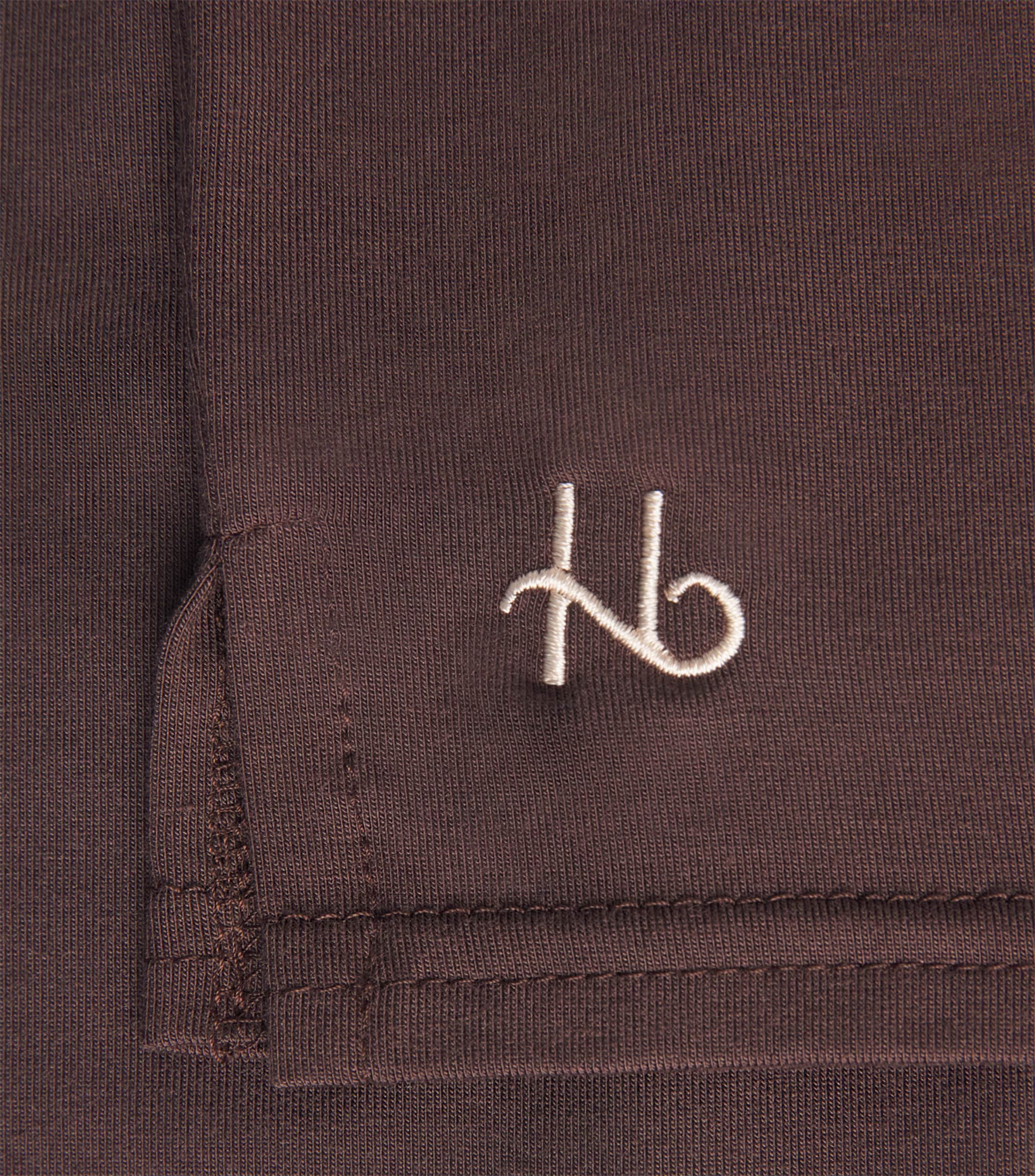 Homebody Mens Long-Sleeve Lounge T-Shirt Coffee Bean Image 6