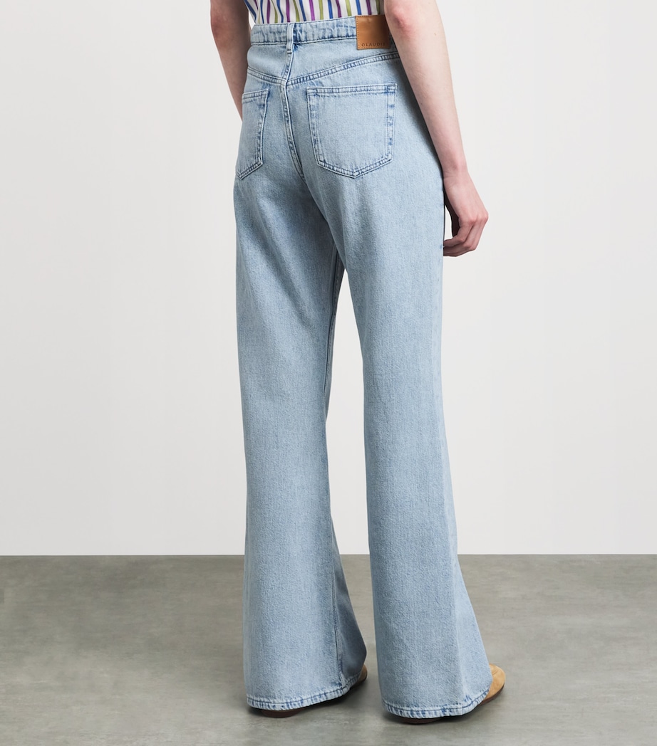 Claudie Pierlot Womens Flared Jeans Blue Denim Image 5