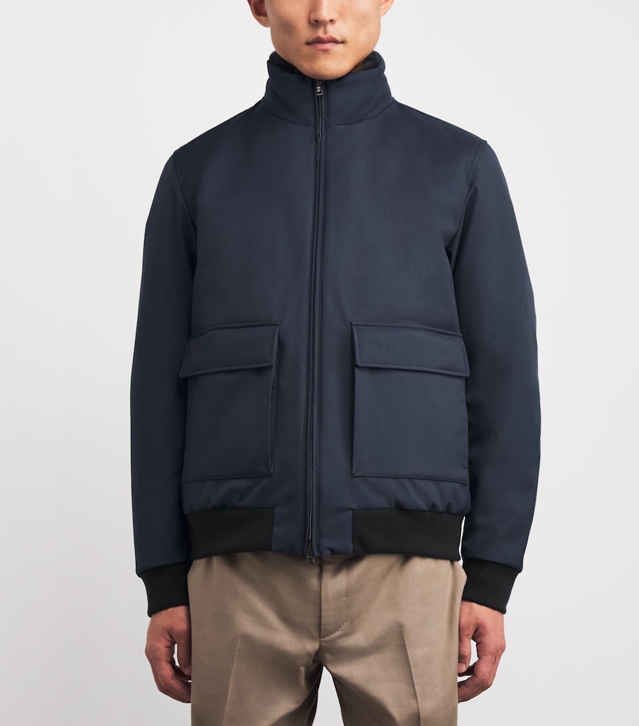 Wool Bomber Jacket 9200 BLUE Image 3