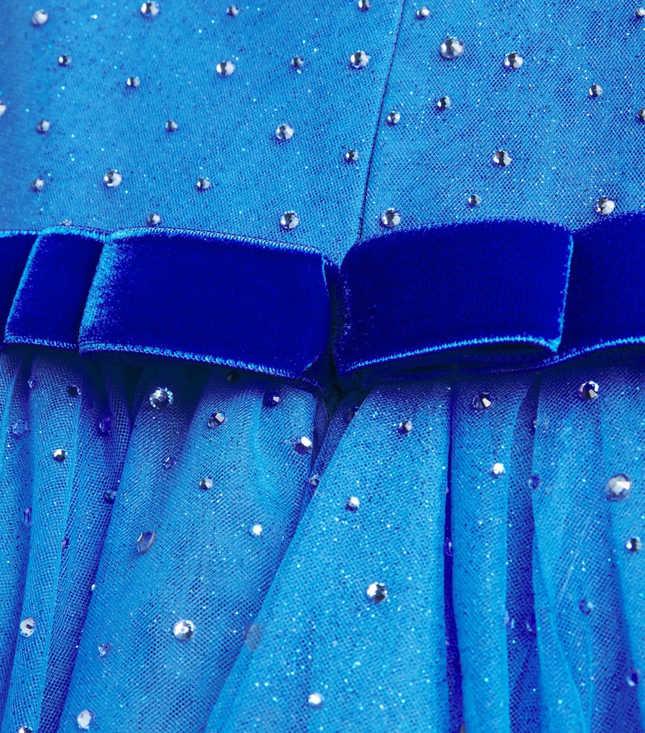 Tulle Off-Shoulder Blue Moon Dress (6-12 Years) 1027 SAPPHIRE Image 3