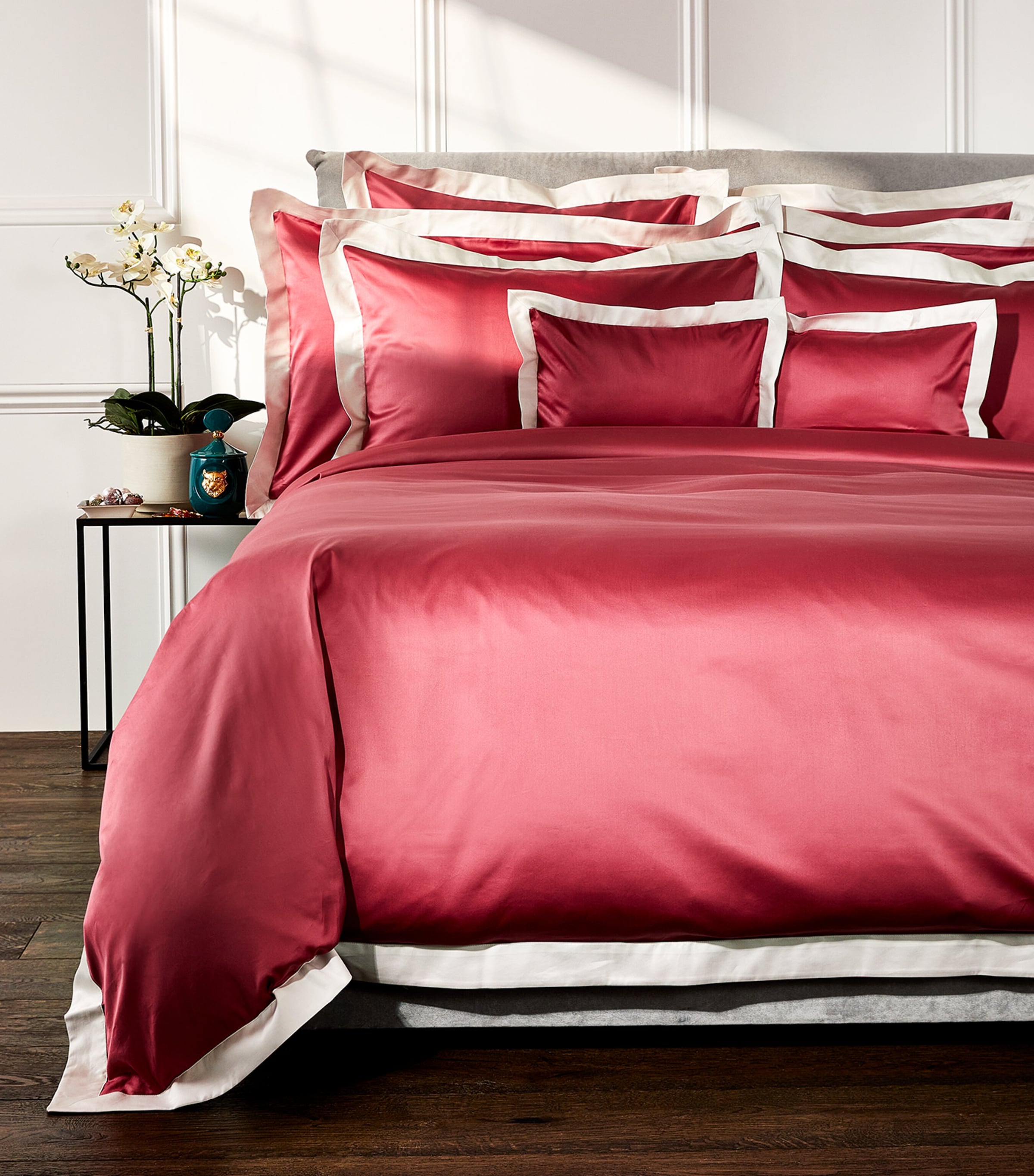 Celso De Lemos Emma Square Pillowcase In Red