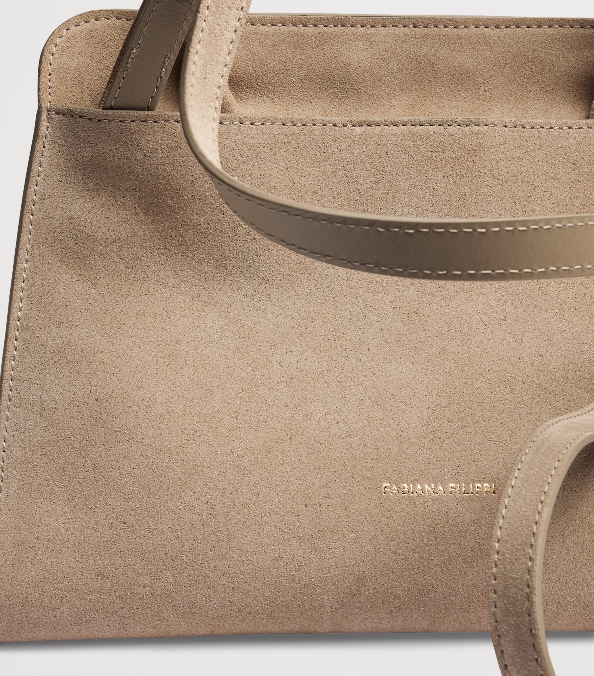 Fabiana Filippi Green Medium Suede Josephine Top-Handle Bag