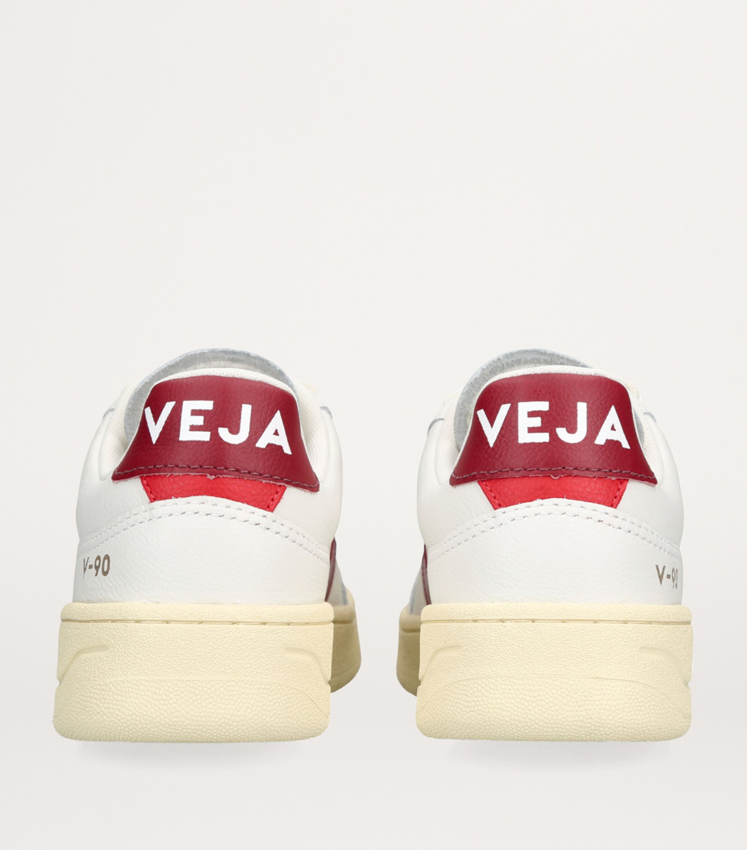 Veja Leather V-90 Sneakers White/red Image 2