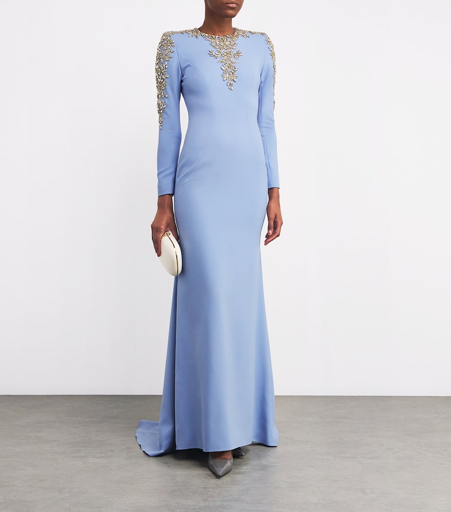 Crepe Embellished Sabi Gown SALT WATER 1097 Image 2