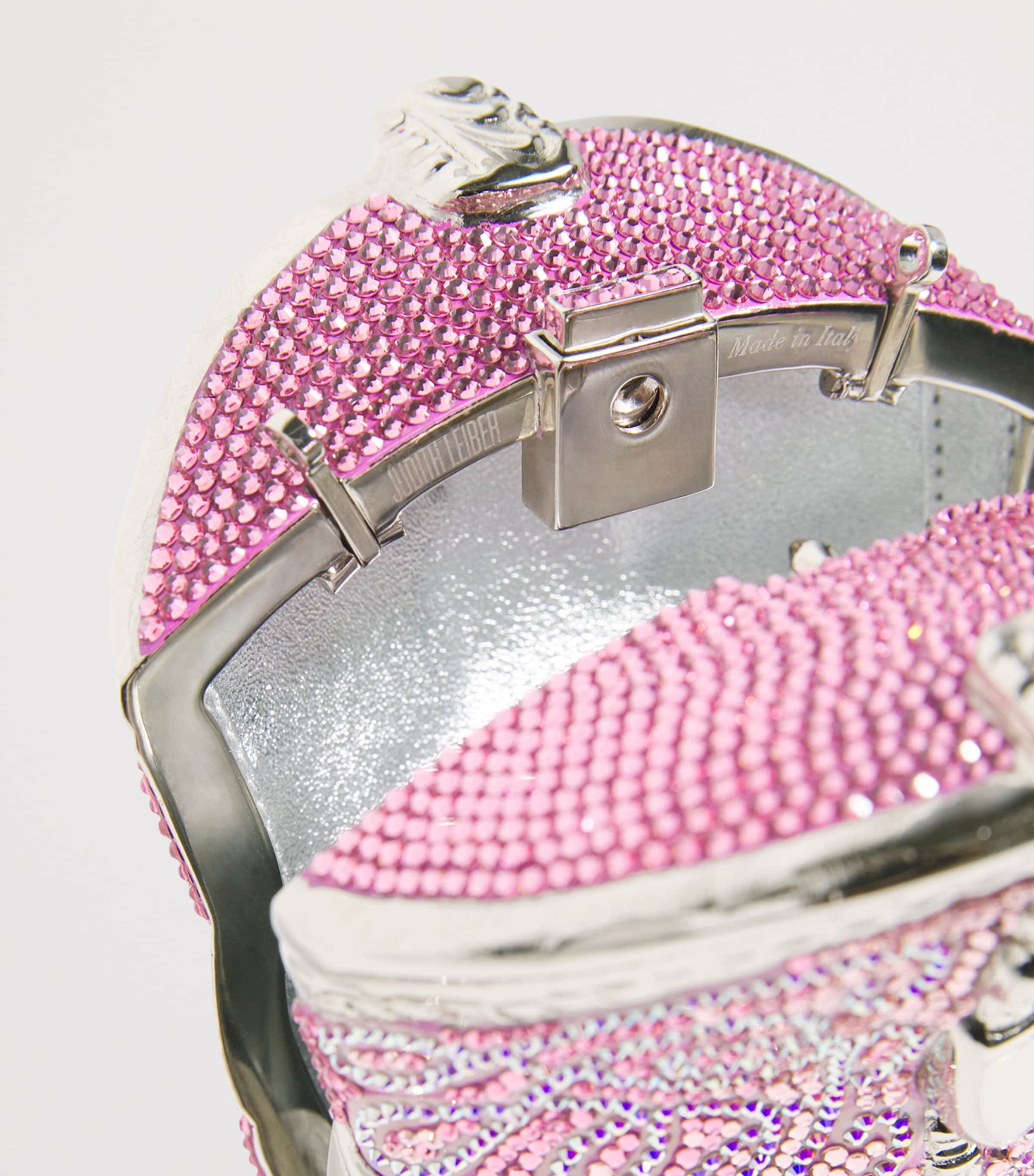 Crystal Cowboy Boot Austin Clutch Bag SLRMT ROSE MULTI Image 4