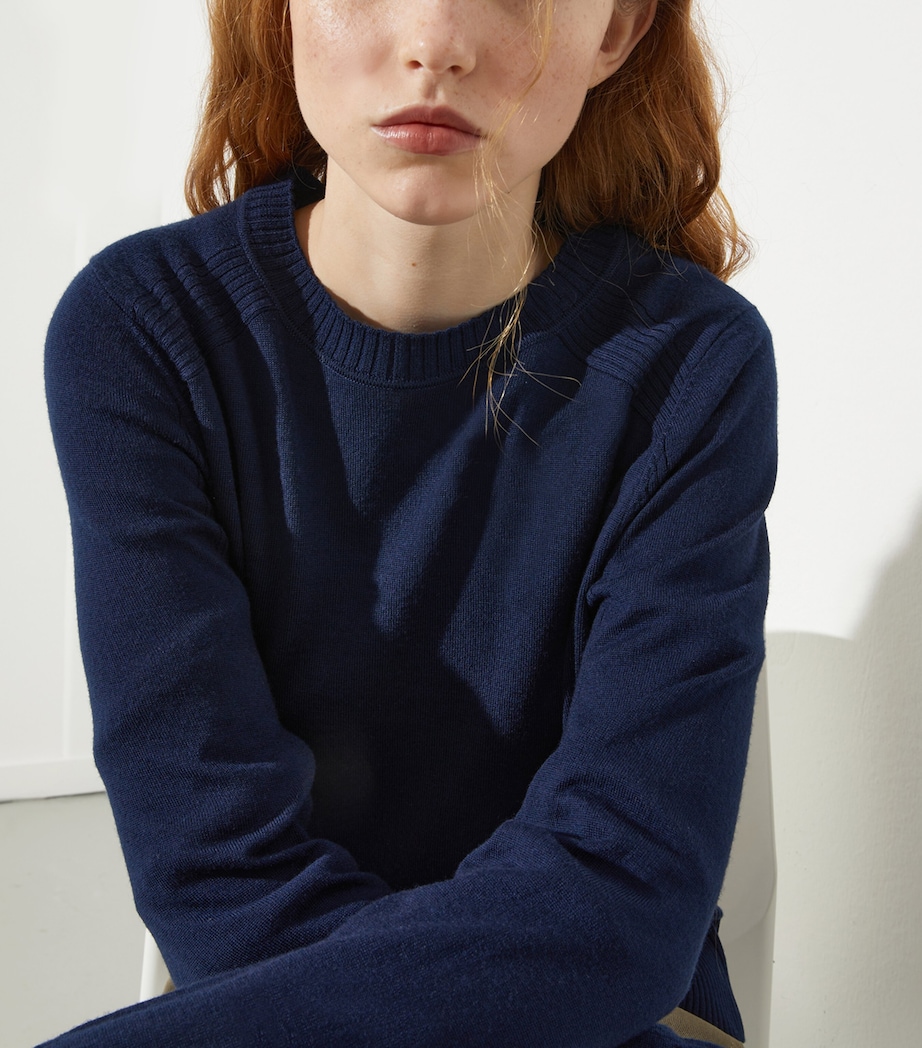 Virgin Wool Sweater NAVY Image 4