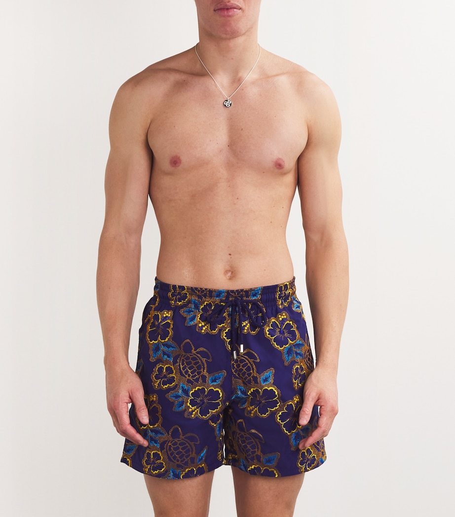Hibiscus Embroidered Mistral Swim Shorts 605 MIDNIGHT Image 2