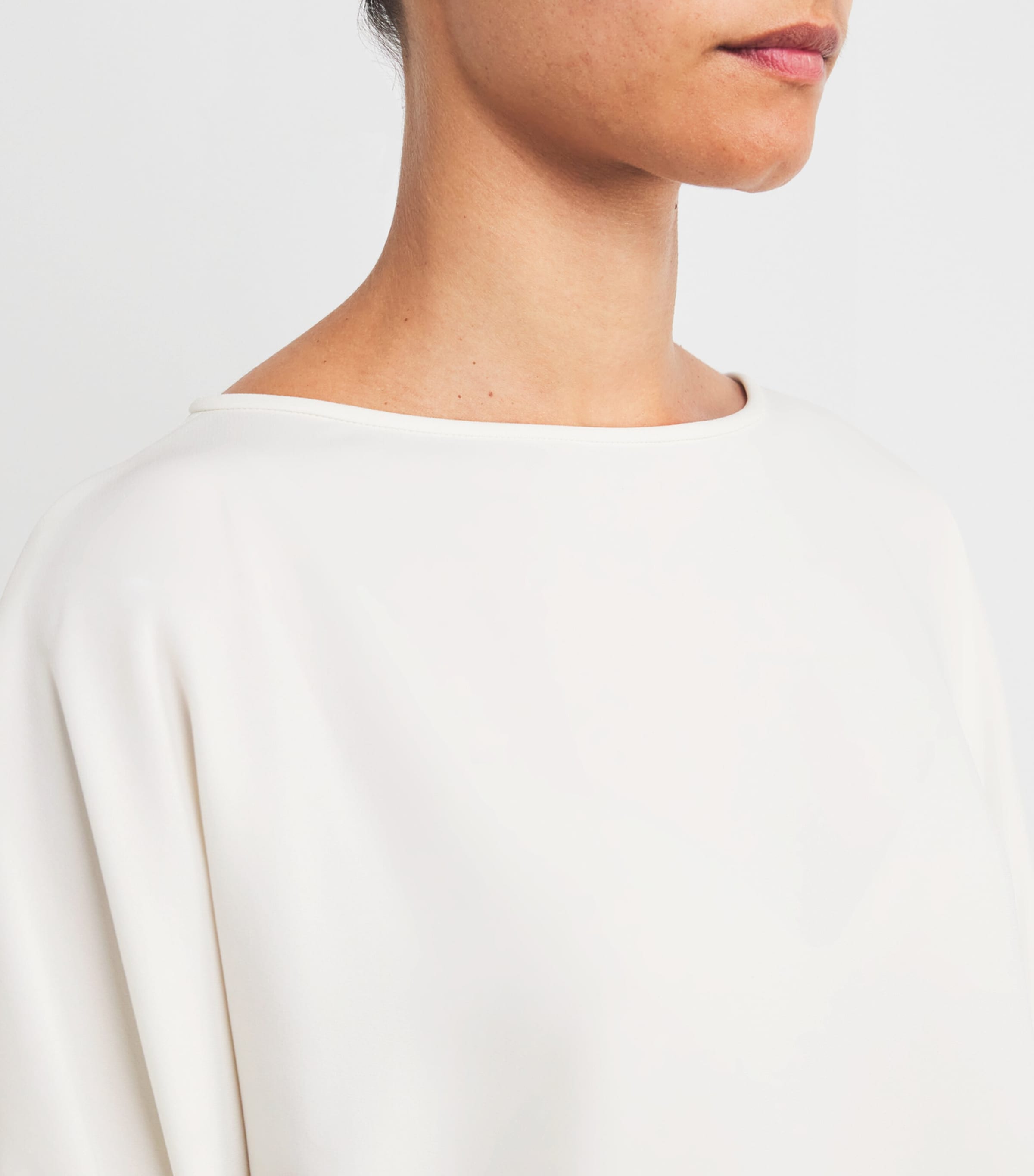 Cady Gathered-Cuff Pacos Blouse WHITE Image 6