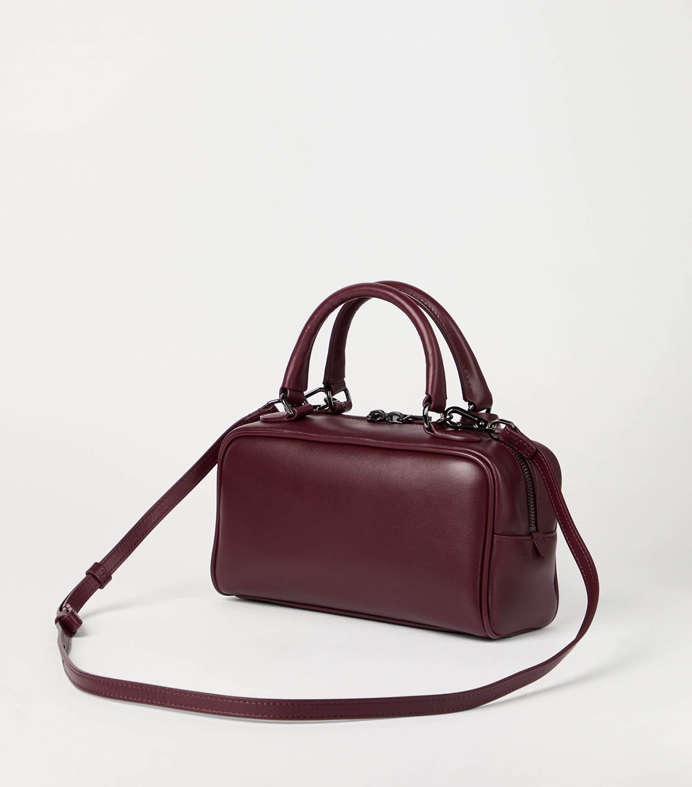 Small Leather Explorer Boston Top-Handle Bag C4187 Image 5