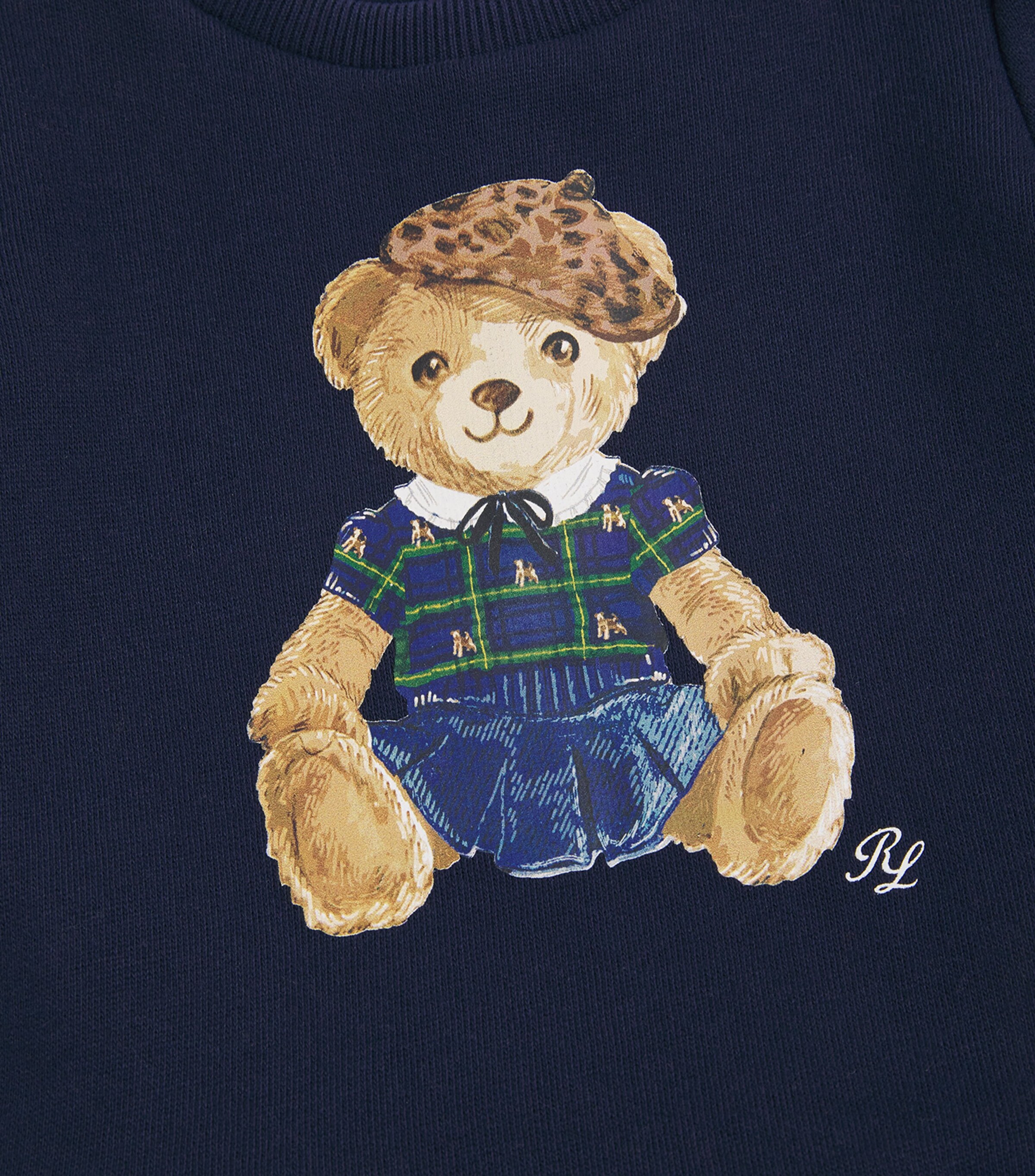 Ralph Lauren Kids Polo Bear Sweatshirt and Sweatpants Set (3-24 Months) Navy Image 4
