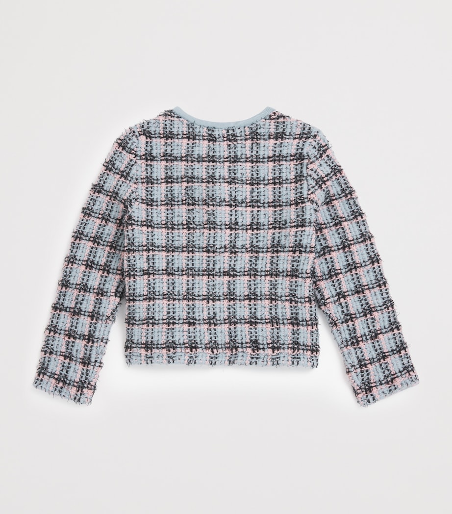Cotton-Blend Check Cardigan (3-12 Years) MULTI Image 2