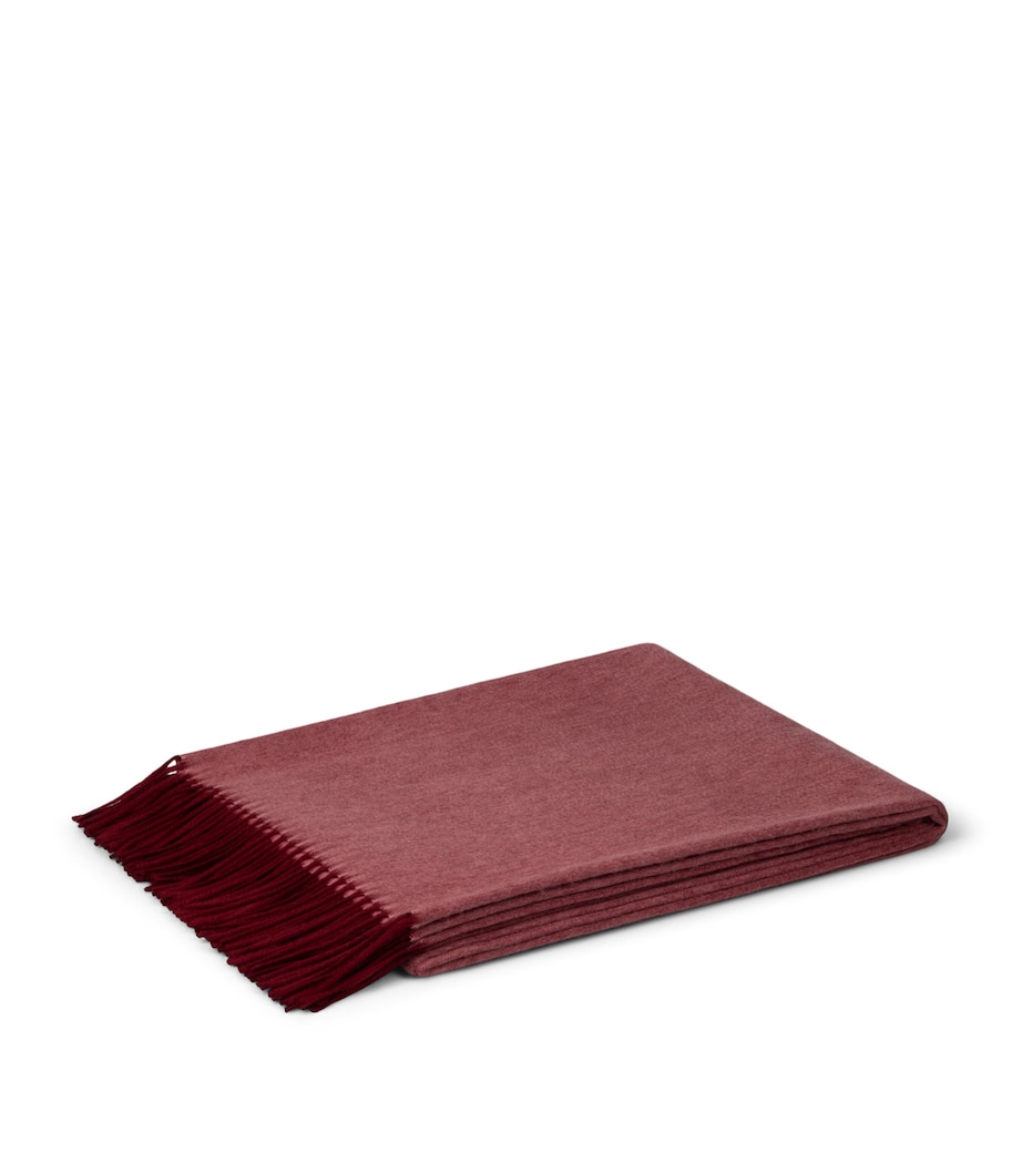 Begg x Co Cashmere Arran Reversible Throw (147cm x 183cm) Wine Sandrose Image 4