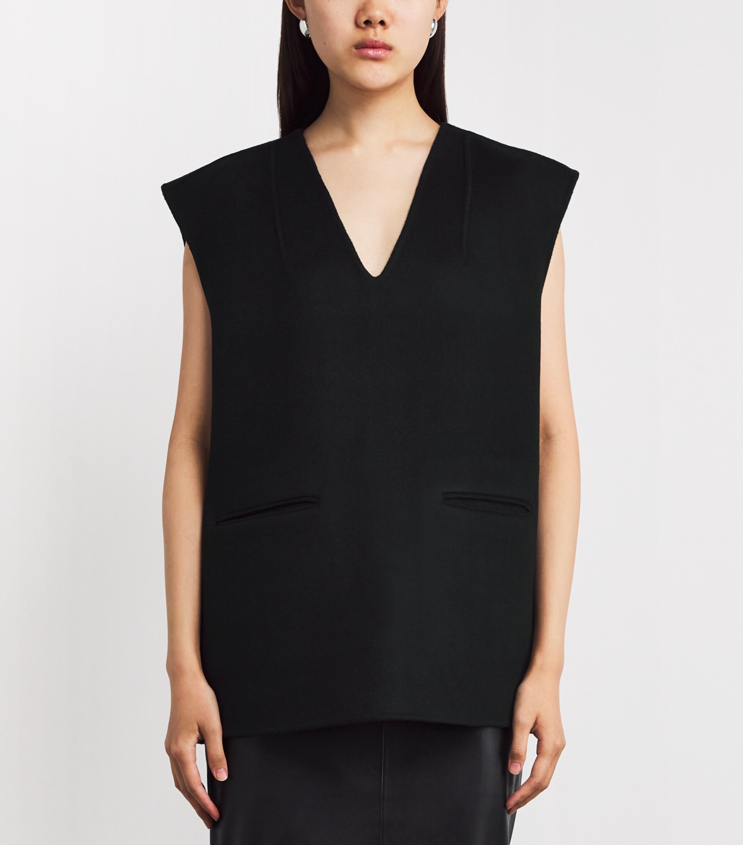 Stylein Womens Wool-Blend Tatum Vest Black Image 3