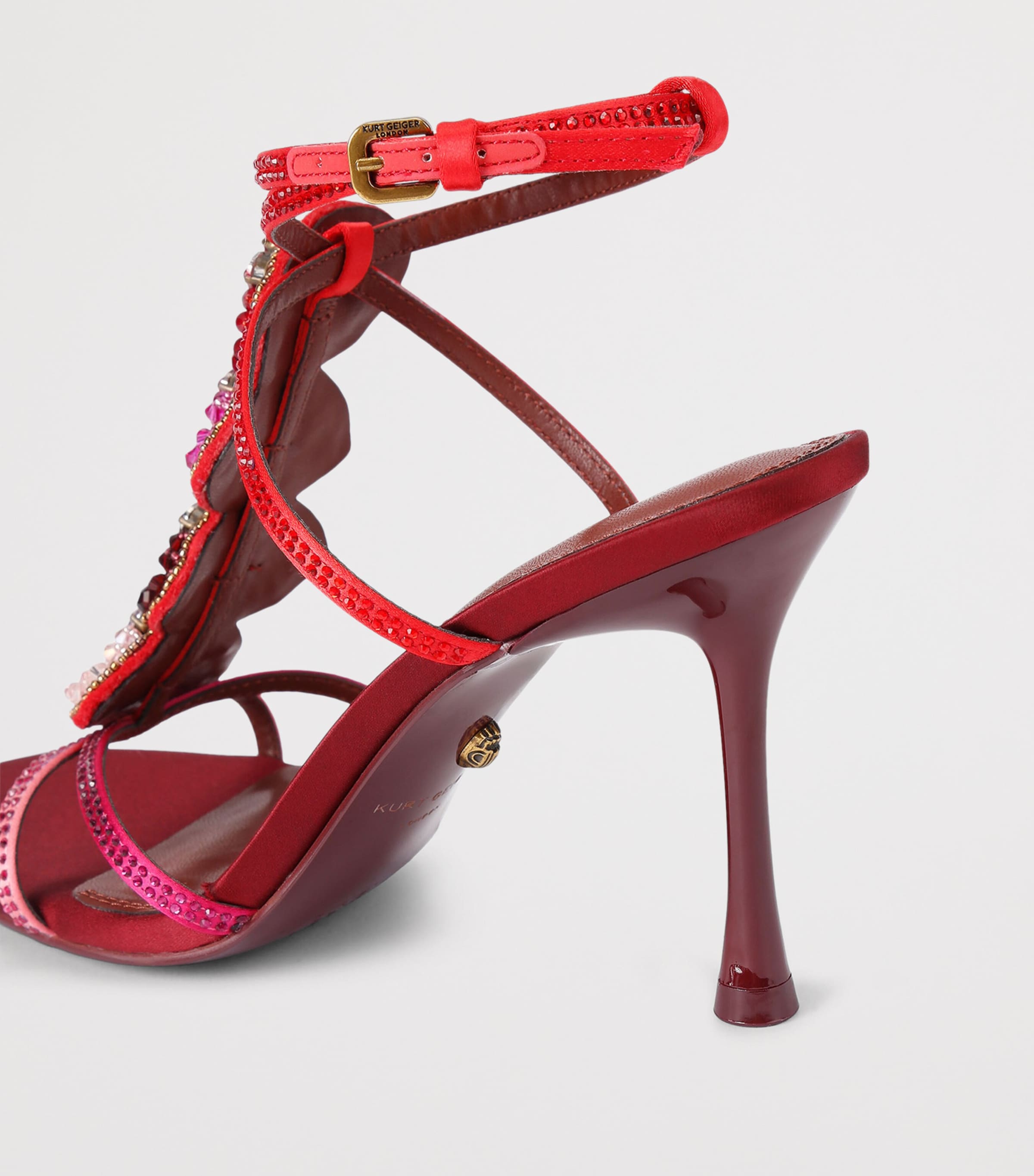 Kurt Geiger London Kurt Kiss Heeled Sandals Pink Comb Image 3