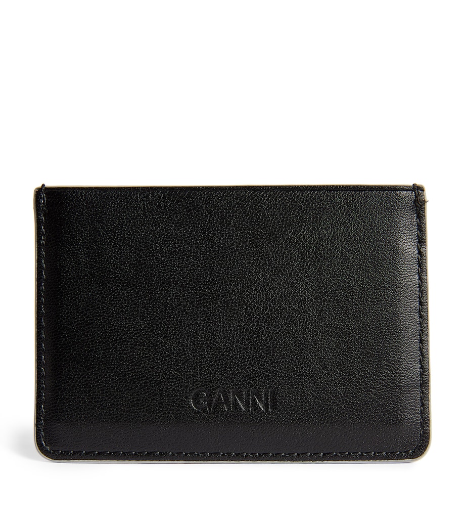 Recycled Leather Bou Card Holder BLACK 099 Image 4