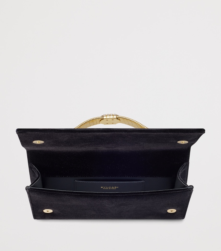 Velvet Tubogas Clutch Bag BLACK Image 3