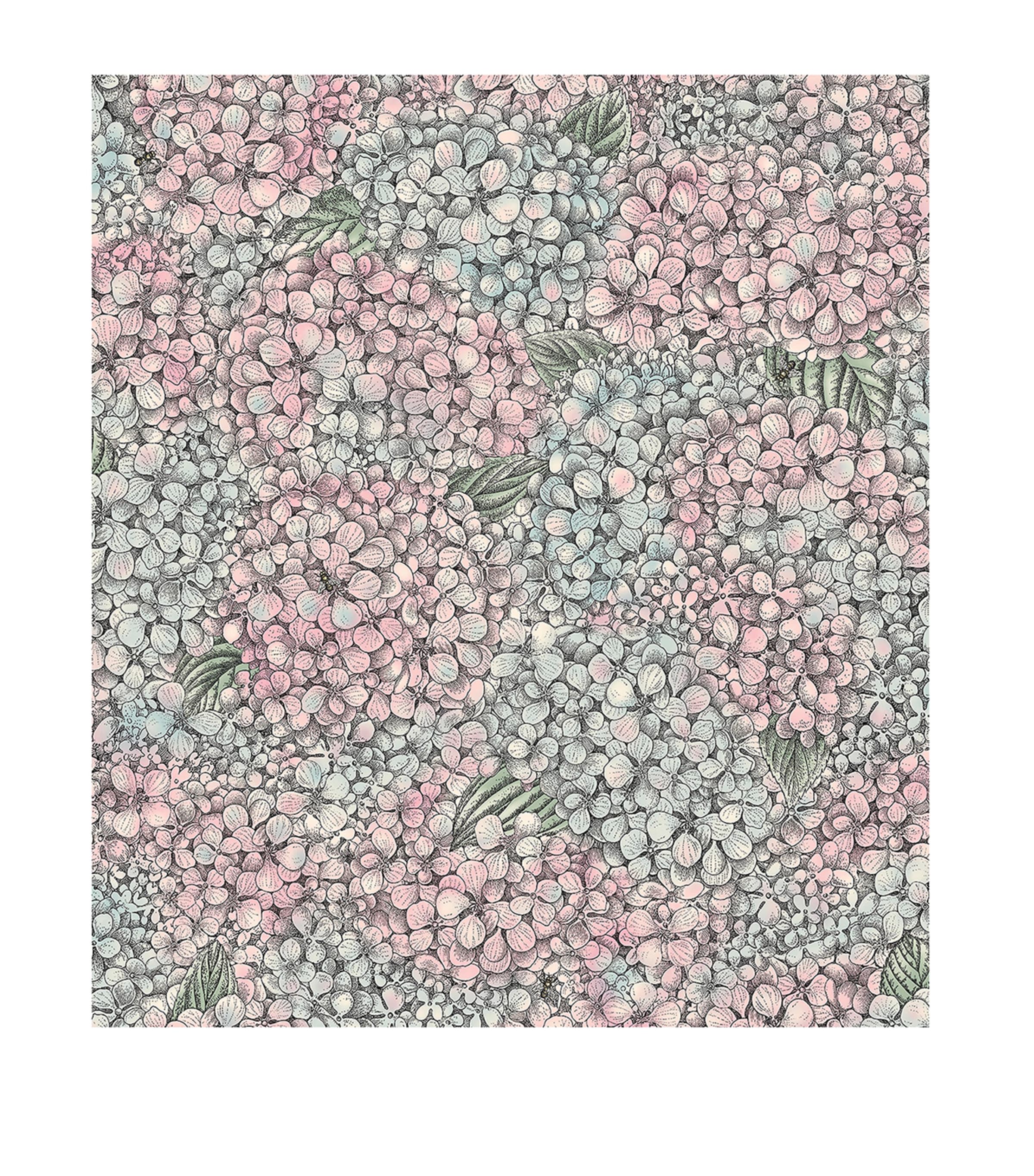 Cole & Son x Fornasetti Ortensia Wallpaper Roll Pink & Blue Image 1