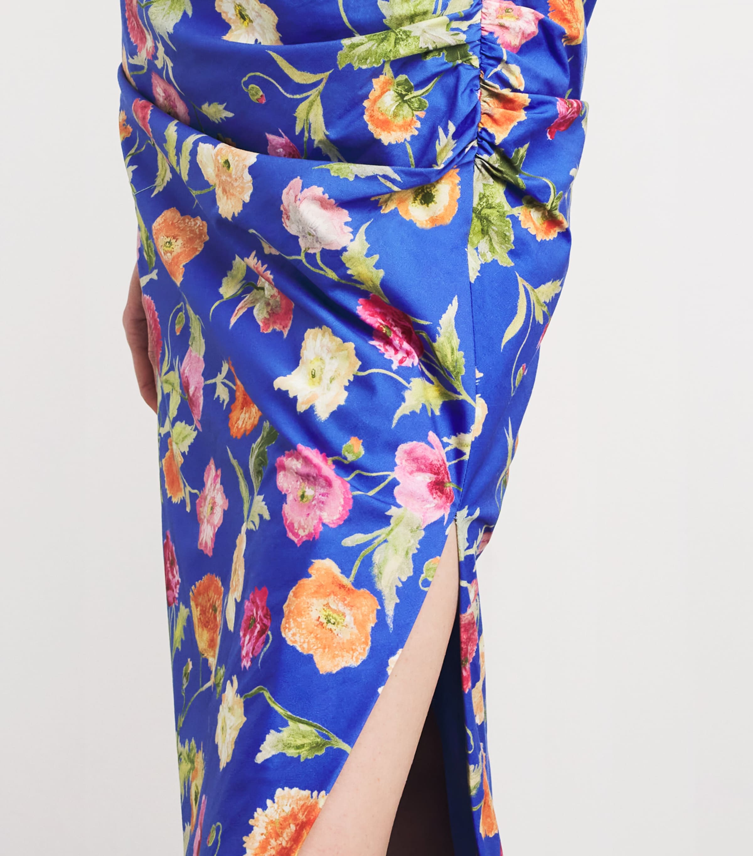 Poppy Print sleeveless Midi Dress 475 BLUEBELL MULTI Image 6