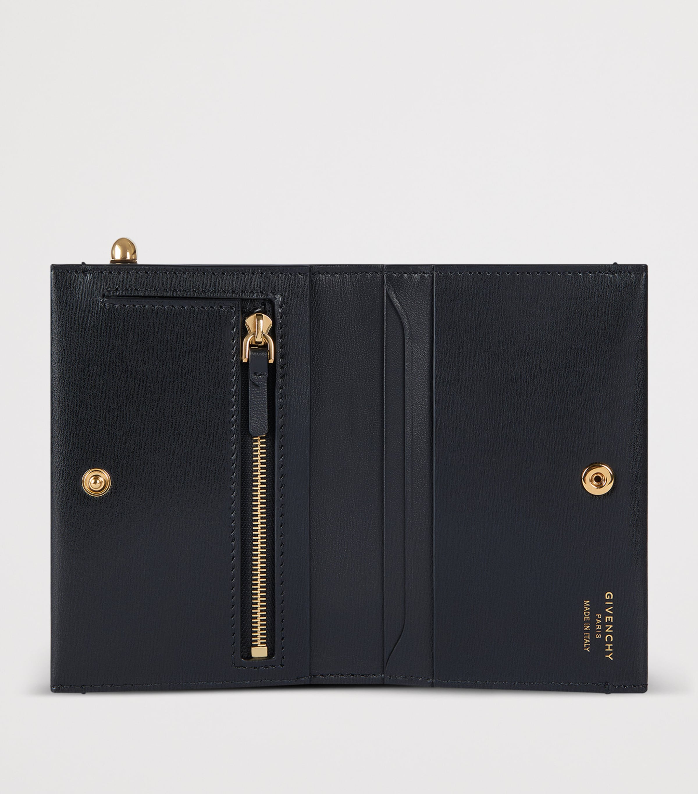 Leather Pinch Bifold Wallet BLACK Image 3