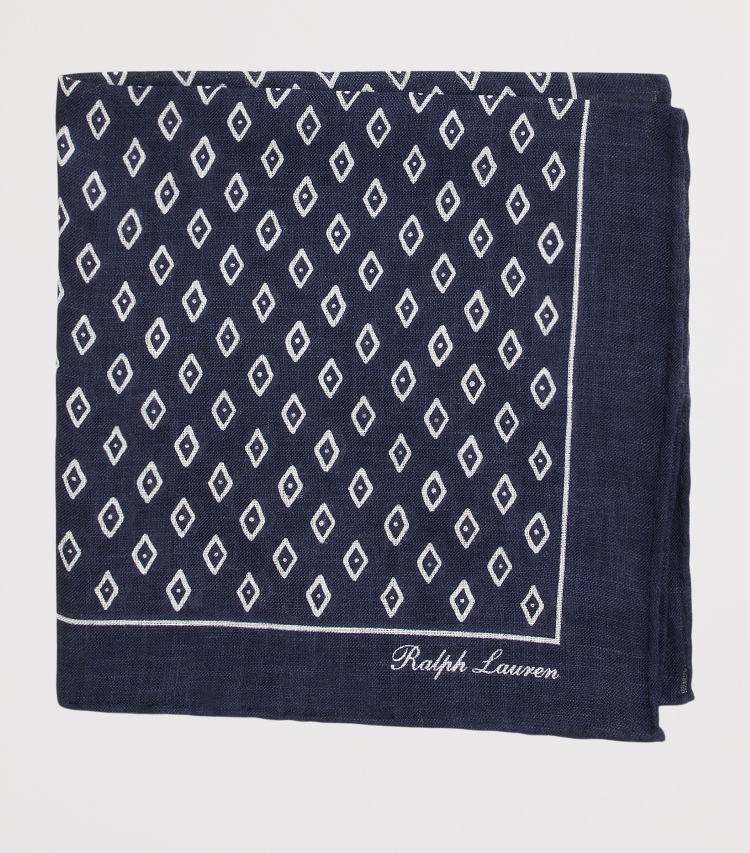 Ralph Lauren Collection Linen Art Deco Neckerchief Natural Image 3