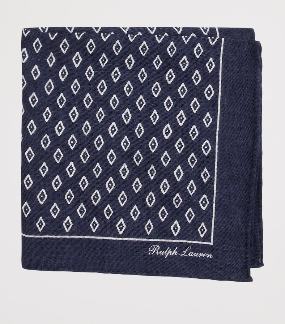 Ralph Lauren Collection Linen Art Deco Neckerchief Natural Image 3
