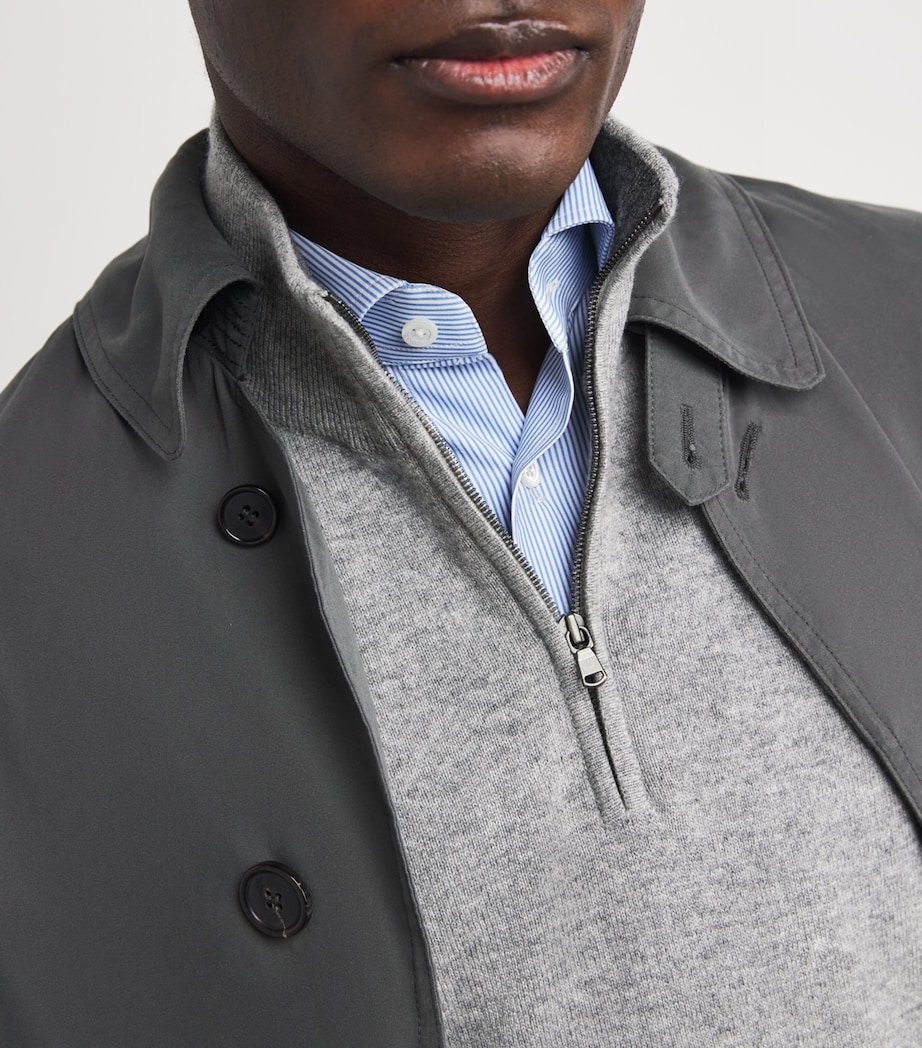 Cashmere Quarter-Zip Sweatshirt Q25378 L GREY/M GREY Image 6