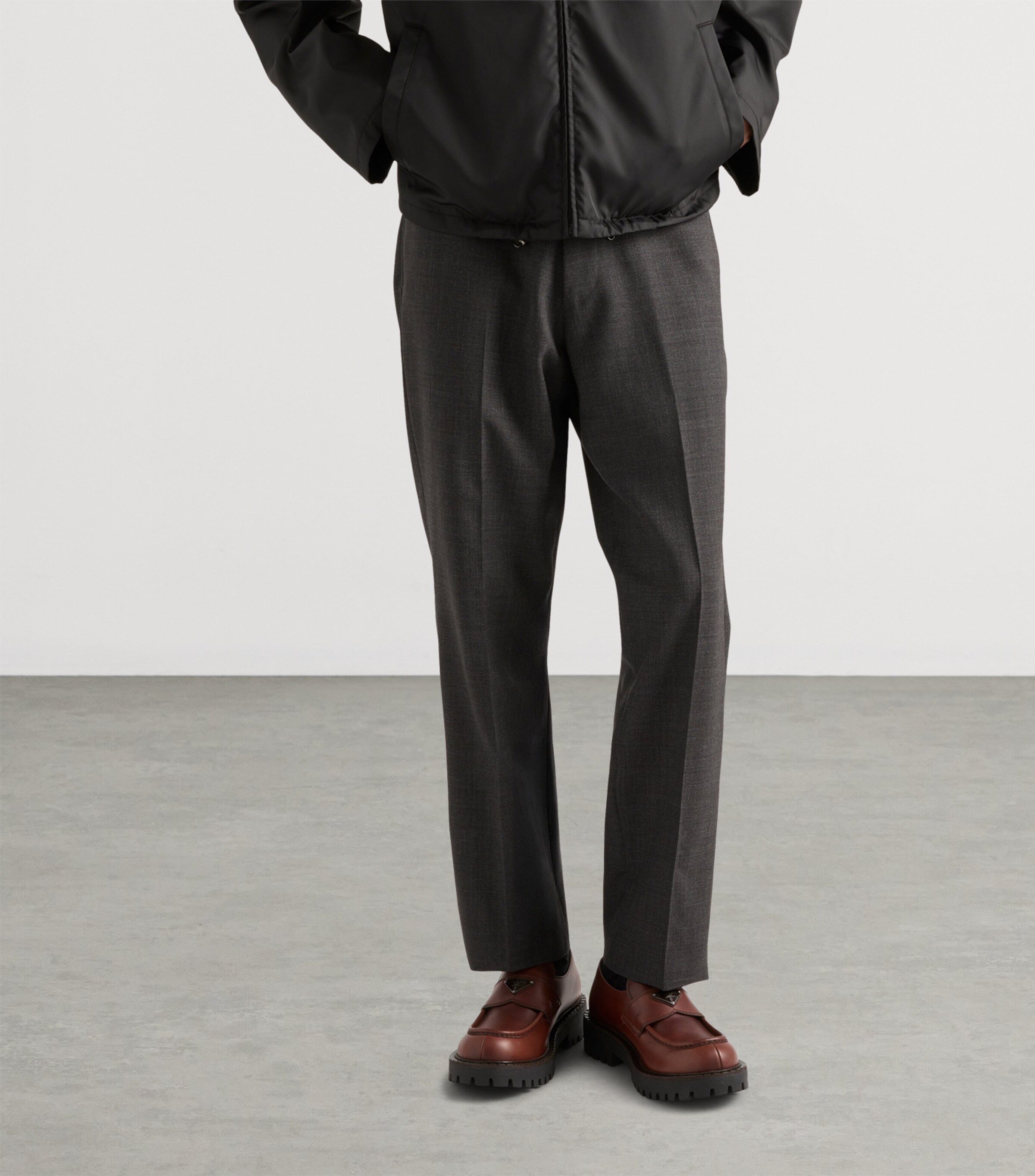 Brushed Leather Loafers F0192 Image 3