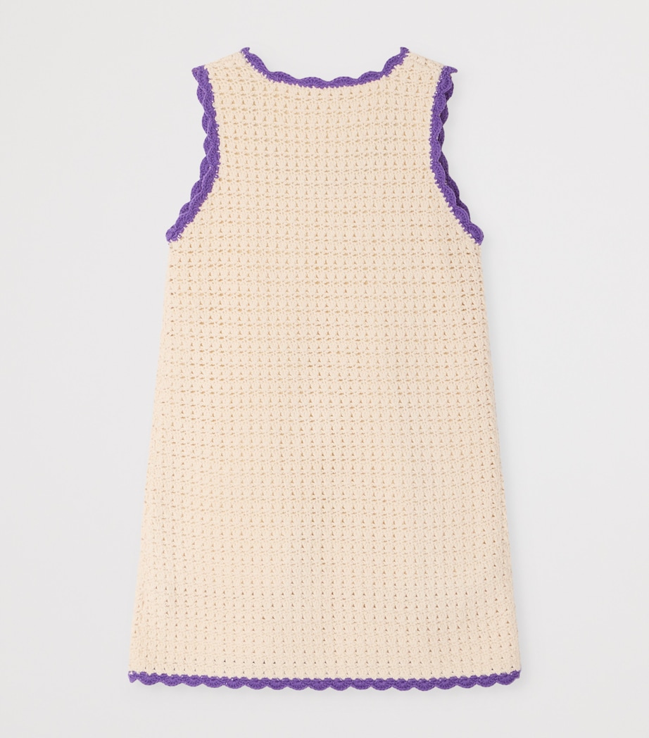 Bonpoint Cotton Crochet Lali Dress (4-8 Years) Ecru Image 2