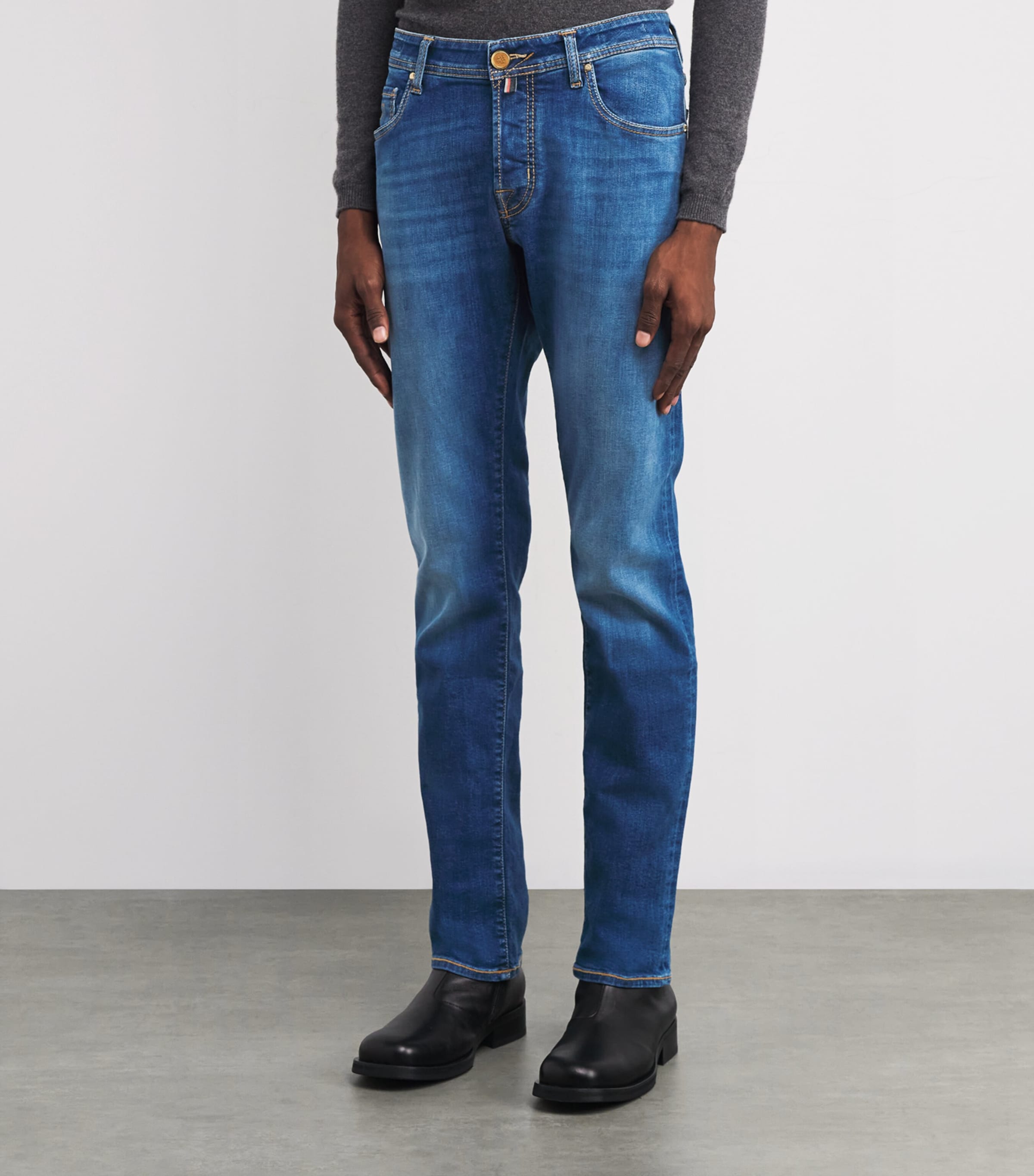 JACOB COHËN Mens Pony Hair-Patch Nick Slim Jeans Image 3