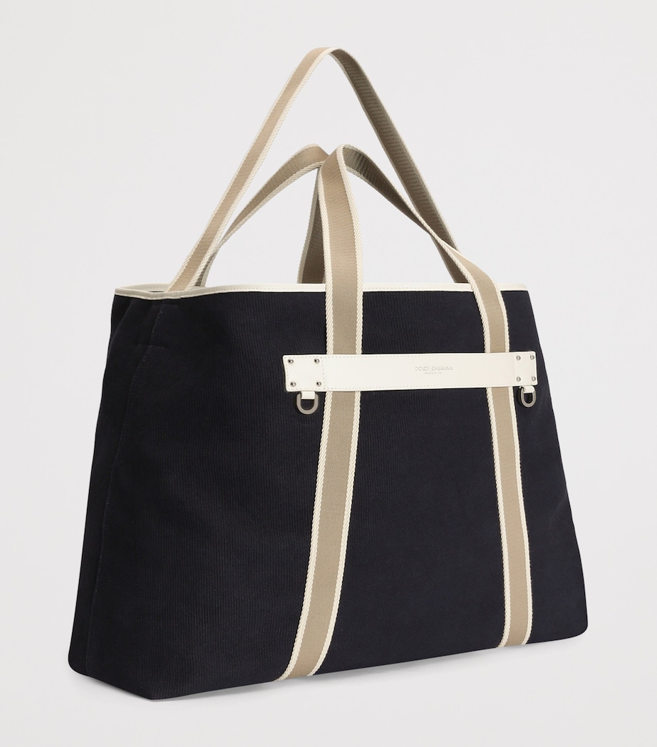 Dolce&Gabbana Cotton-Leather Tote Bag Multicolour Image 3