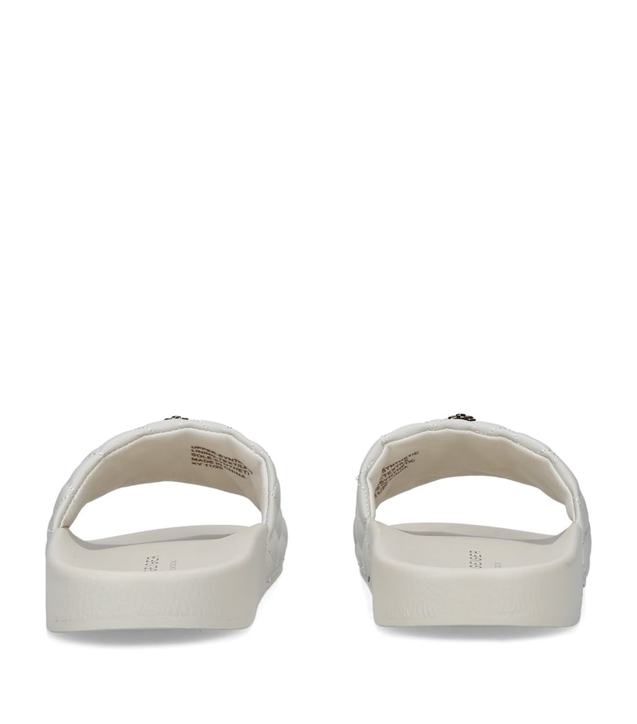 Quilted Meena Eagle Slides BONE Image 2