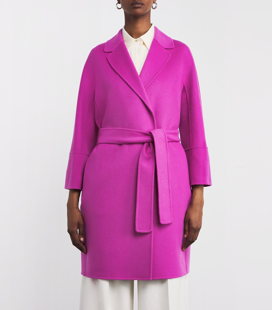Virgin Wool Arona Wrap Coat FUCHSIA Image 3