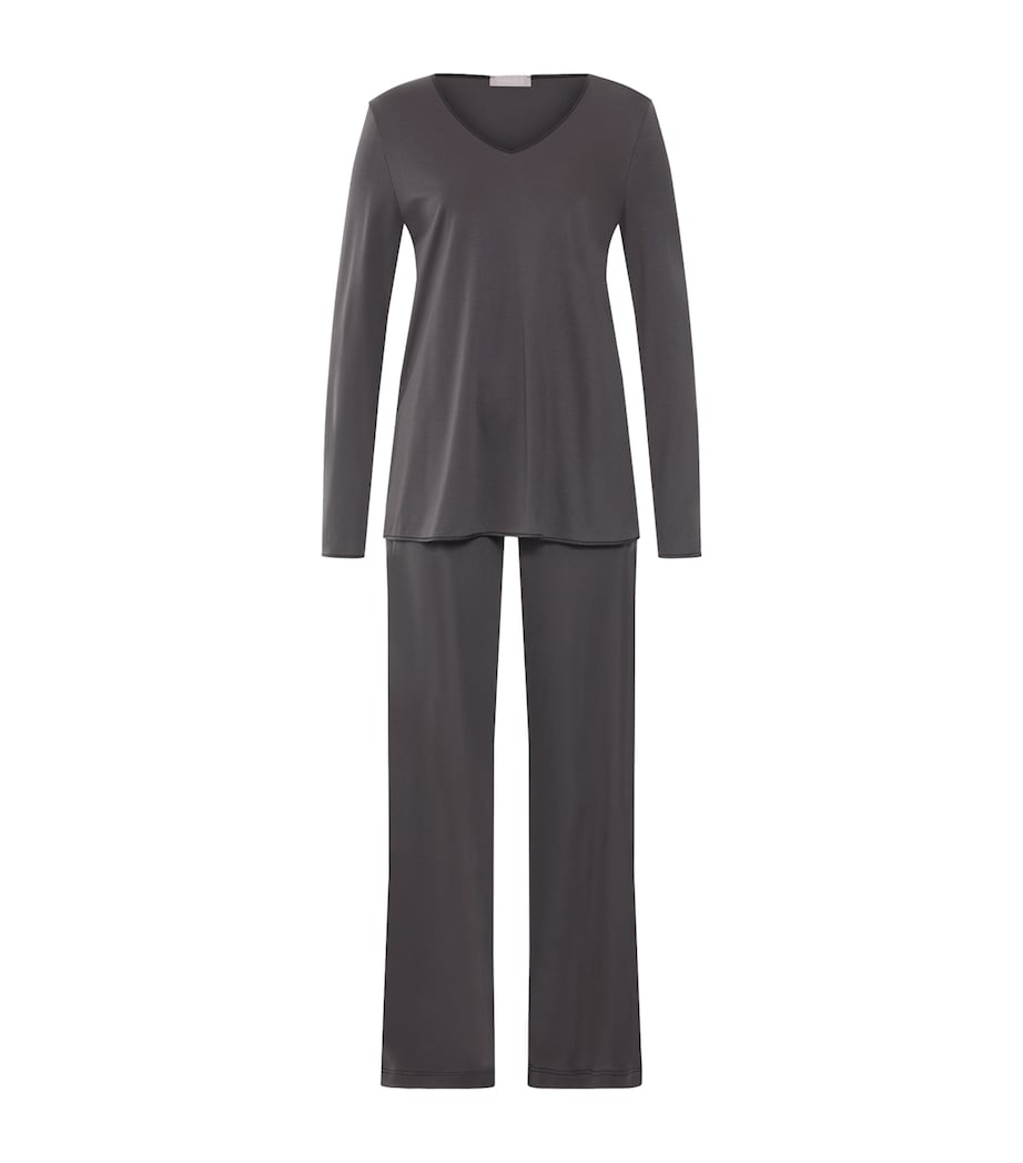Hanro Womens Cotton-Silk Long-Sleeve Pyjamas Boulevard Image 1